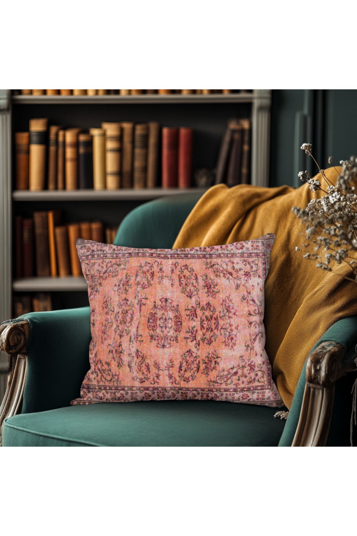 TURKISHRUG KINGDOM Klasik Güzellikte Vintage Desenli Kırlent