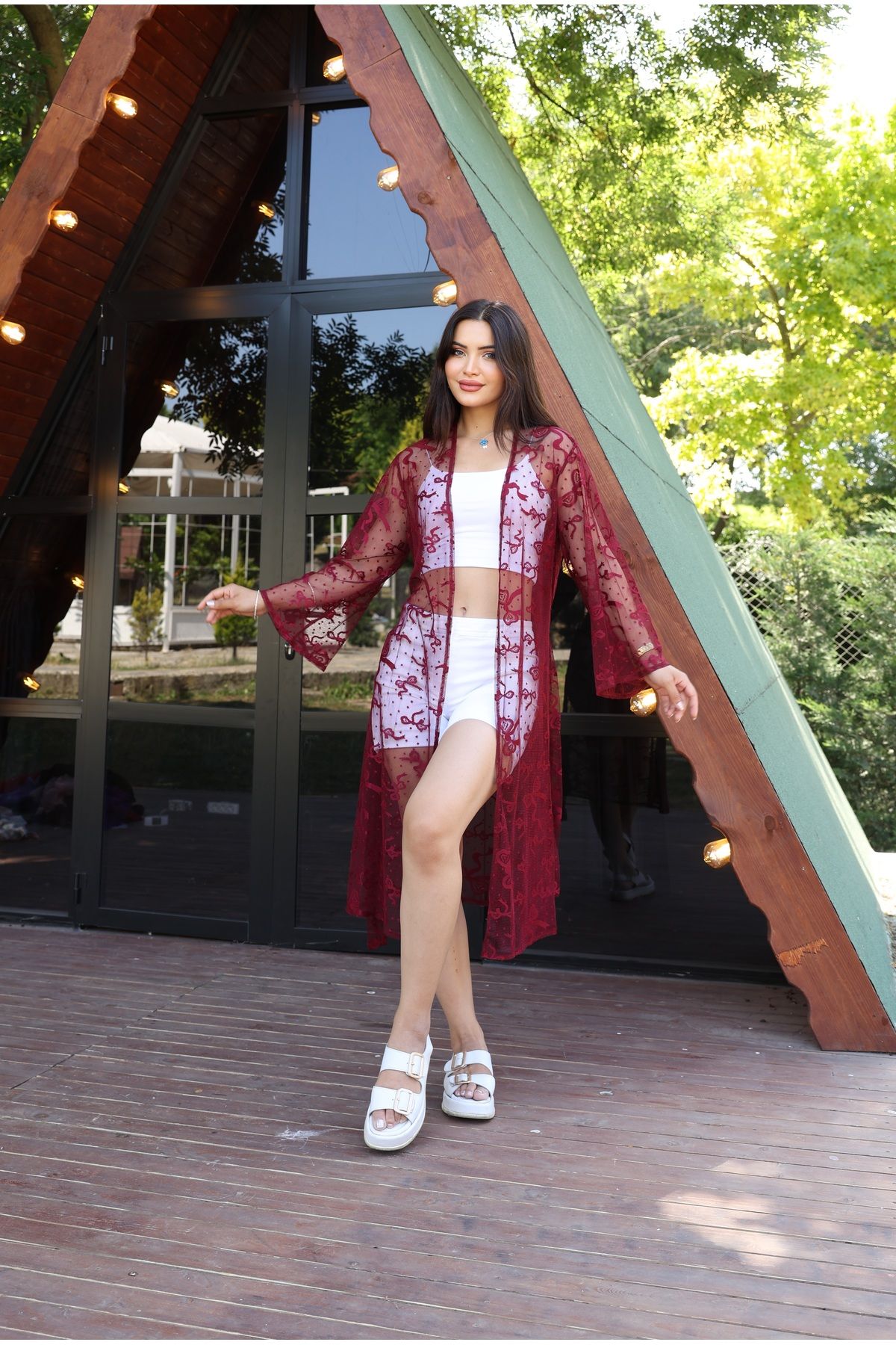 SahraAfra Kadın Uzun Kimono