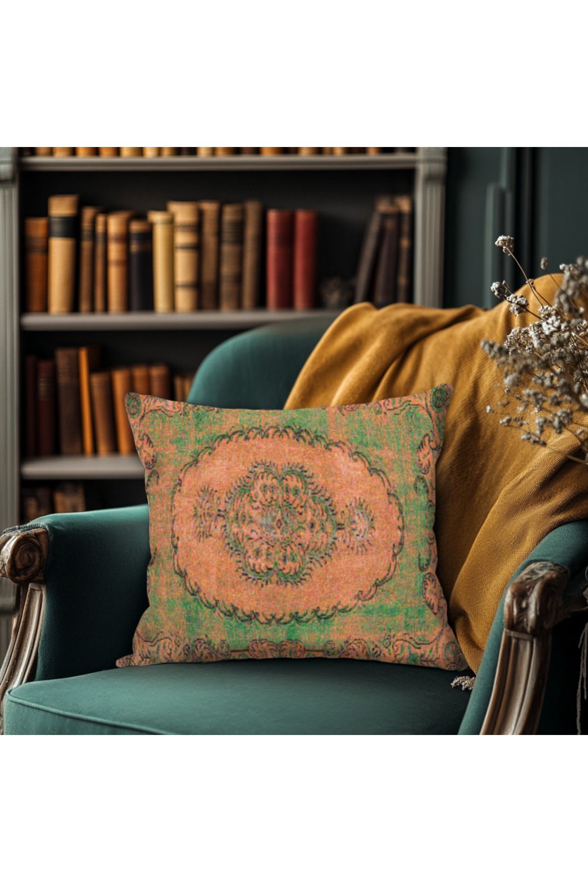 TURKISHRUG KINGDOM Geleneksel Desenli Kırlent – Kilim Motifli