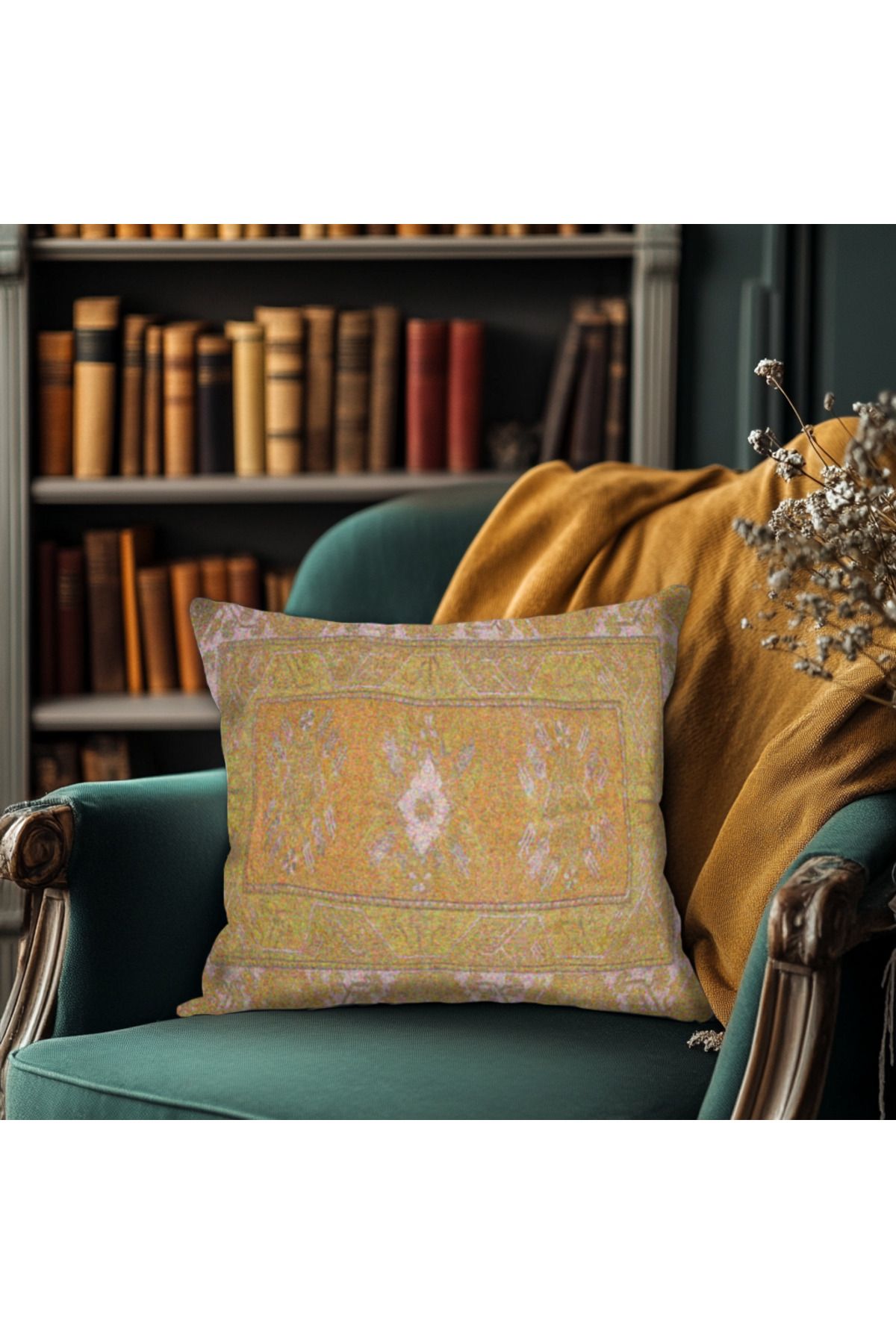 TURKISHRUG KINGDOM Geleneksel Desenli Kırlent – Kilim Motifli