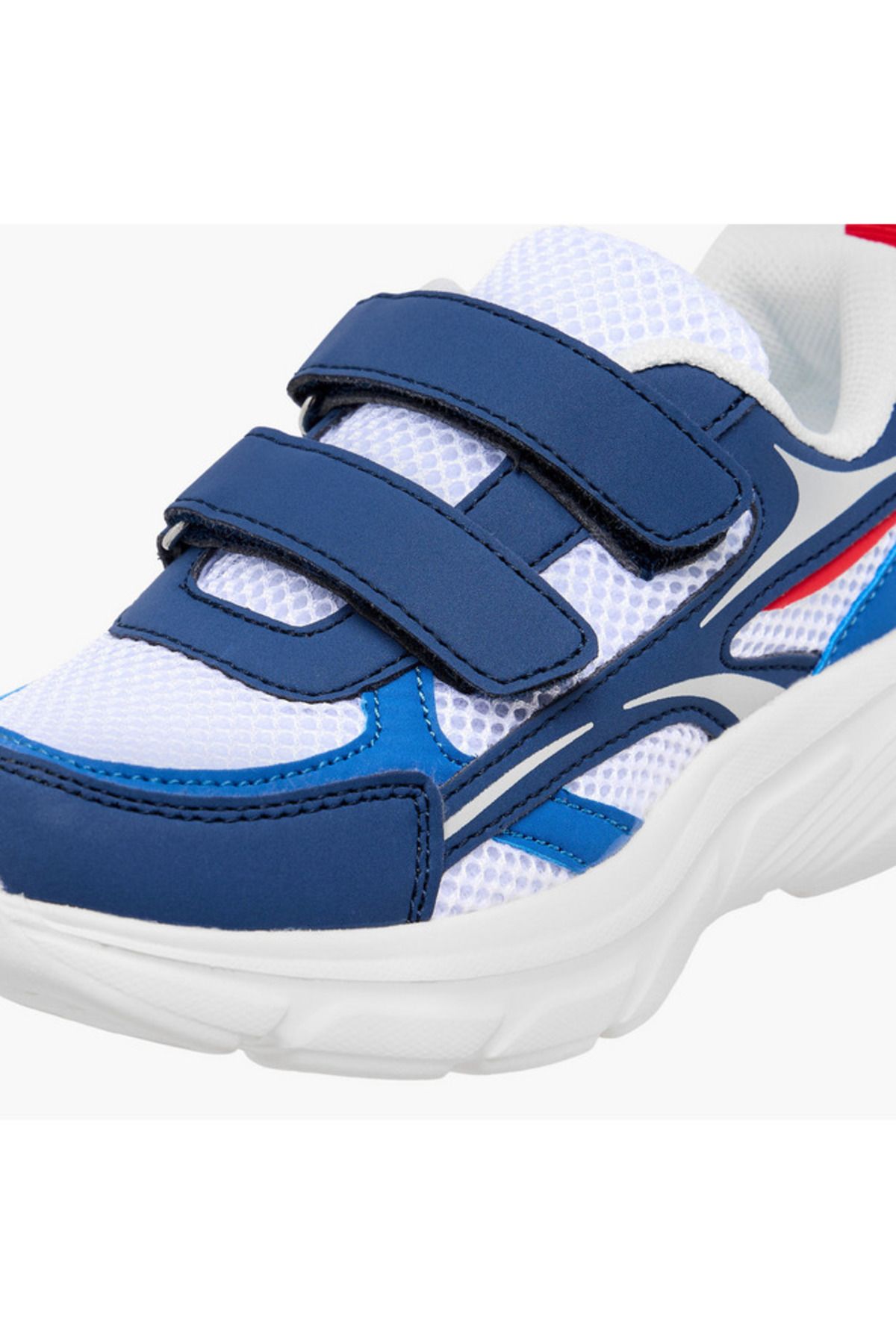 LBL by Shoexpress-Panelled Sneakers with Hook and Loop Closure 4