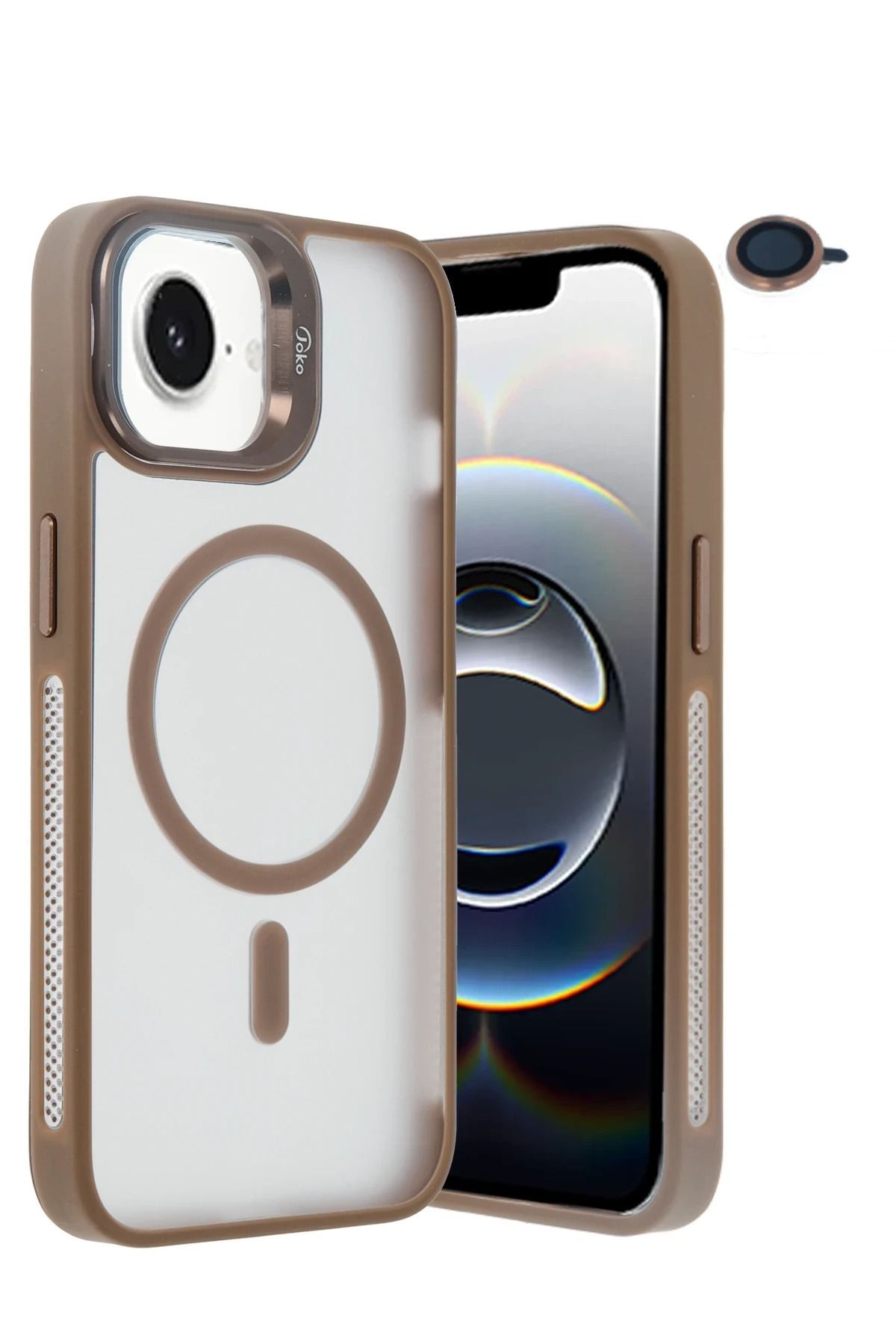 NANOSPACE Apple iPhone 16E İle Uyumlu Flet Lens Magsafe Kapak
