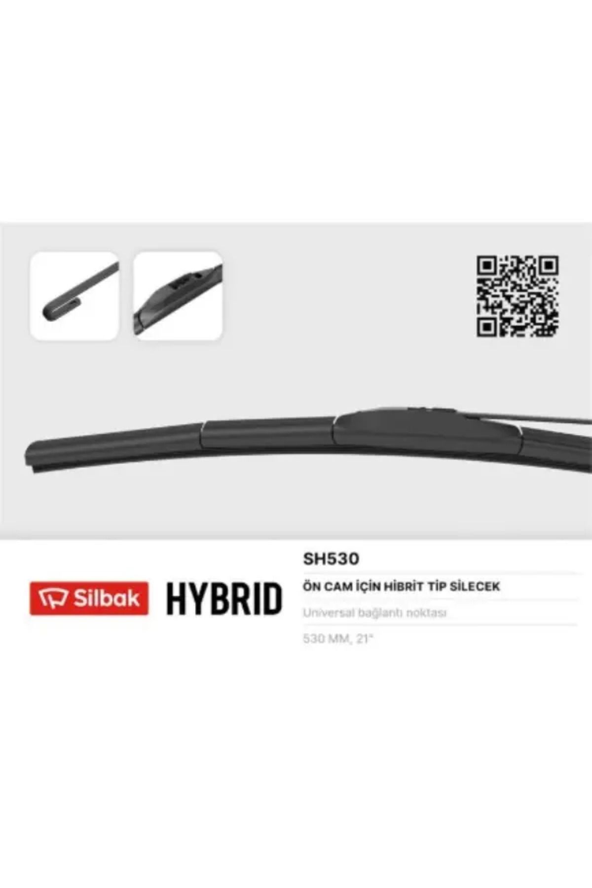 Silbak SILECEK SUPURGESI HIBRIT TIPI 530mm UNIVERSAL
