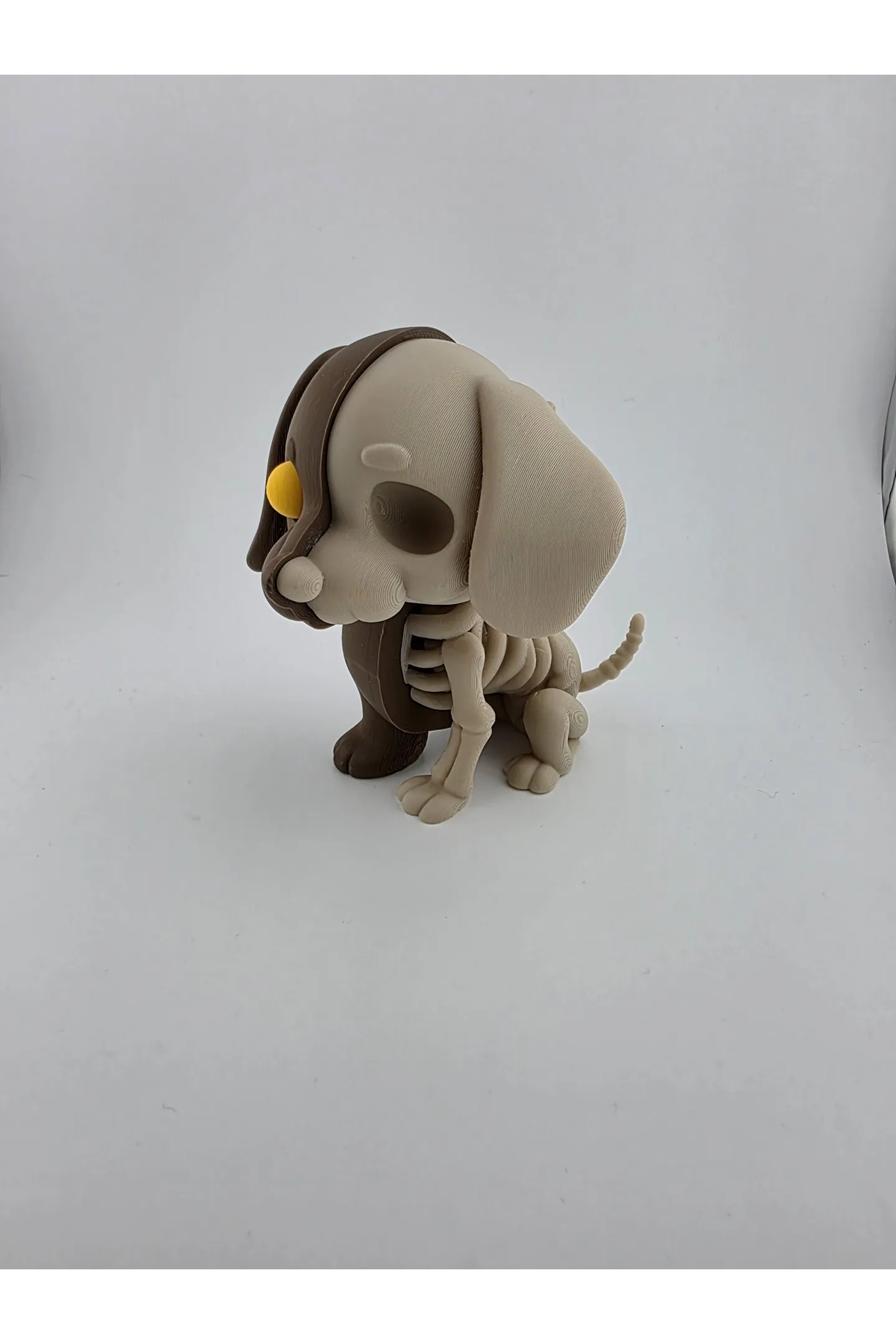Yarı Köpek Yarı İskelet Figür 12 cm – 3D Baskı Dekoratif Figür (İsim Yazılabilir)