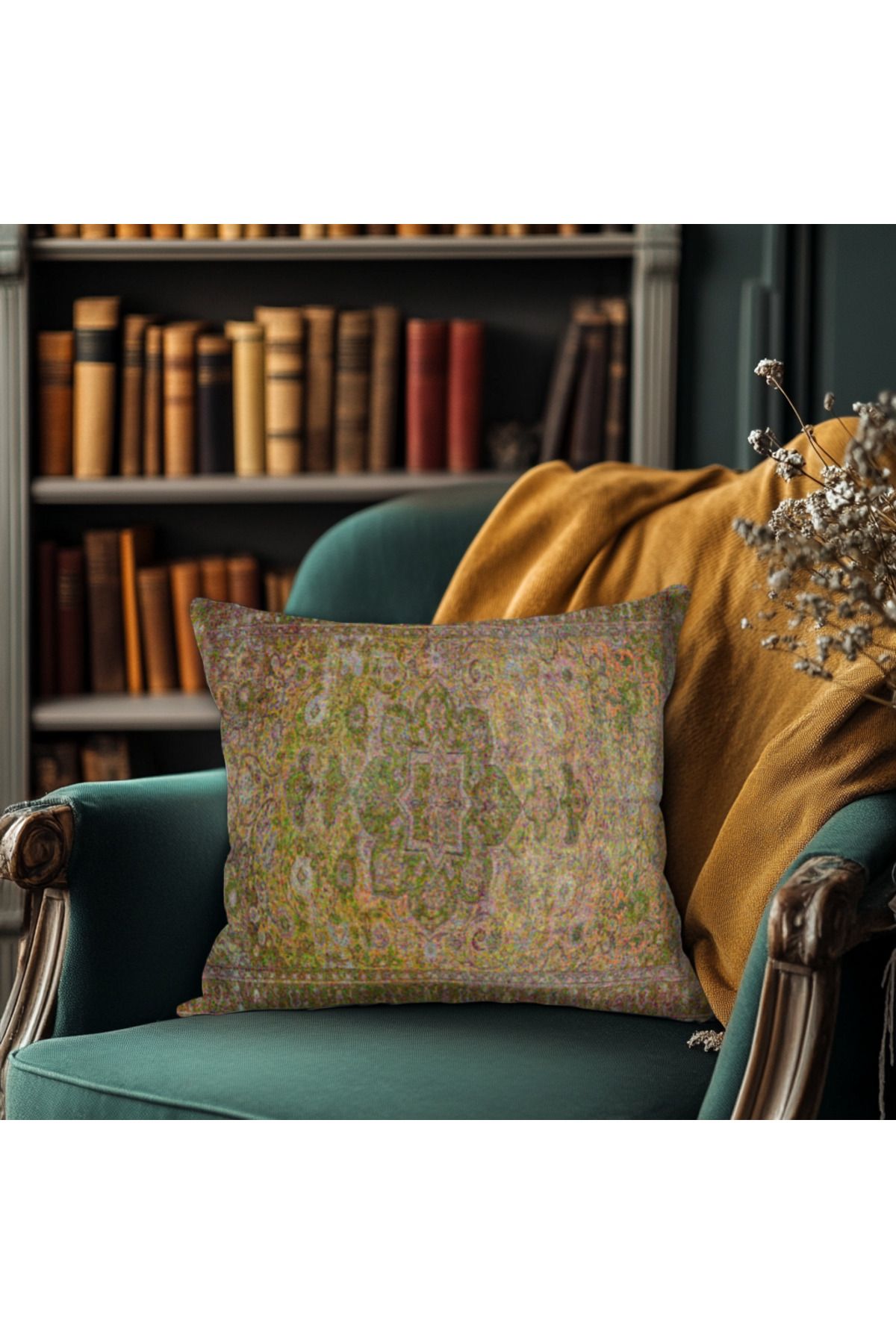 TURKISHRUG KINGDOM Geleneksel Desenli Kırlent – Kilim Motifli