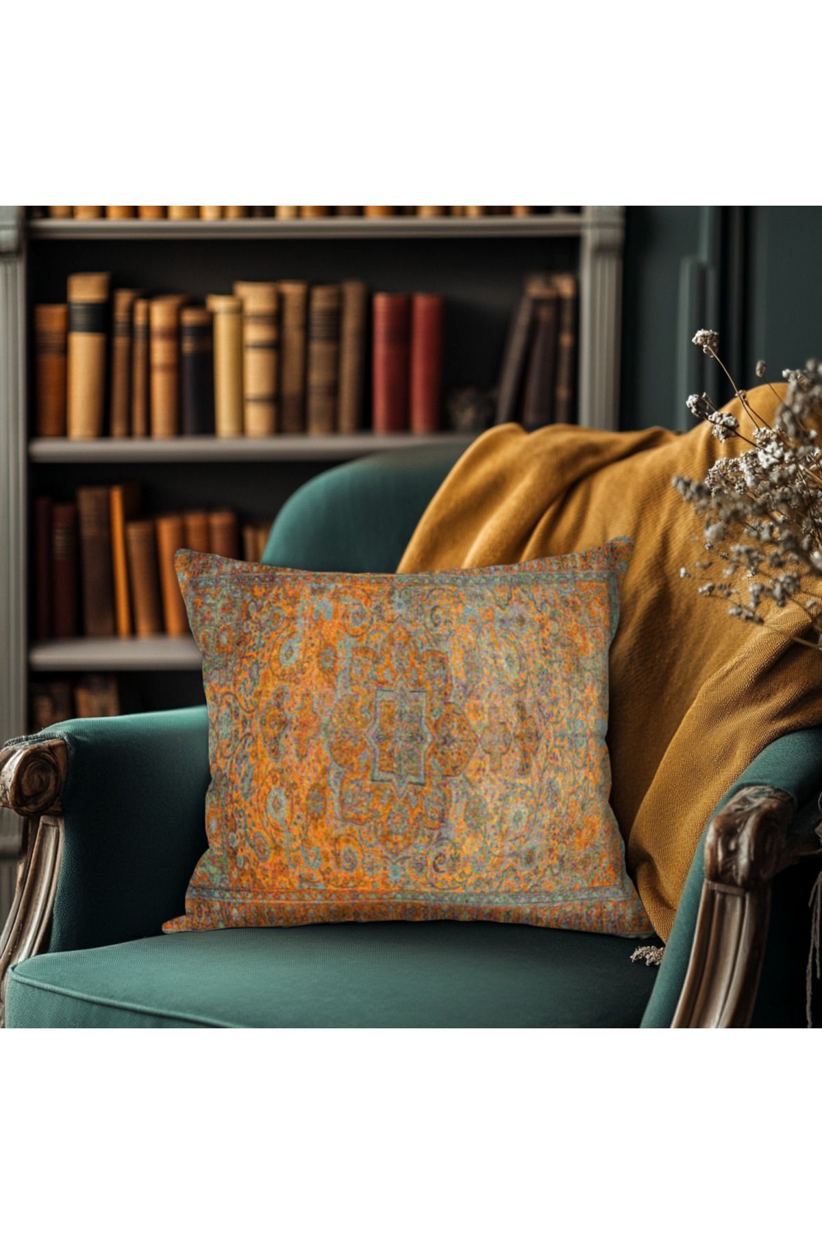 TURKISHRUG KINGDOM Geleneksel Desenli Kırlent – Kilim Motifli