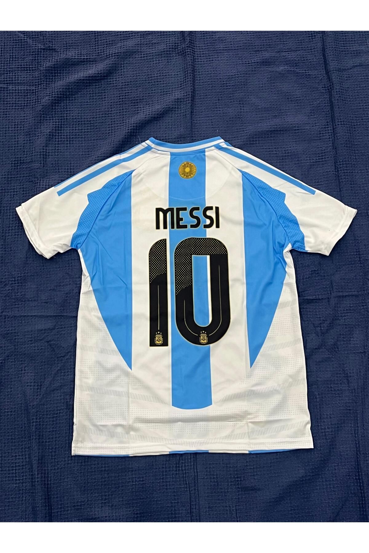 JANJON STAR Lionel Messi Beyaz ve Mavi Renk İç Saha Arjantin Kısa Kollu Forma