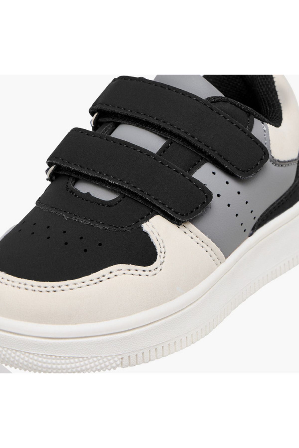 LBL by Shoexpress-Panelled Sneakers with Hook and Loop Closure 4