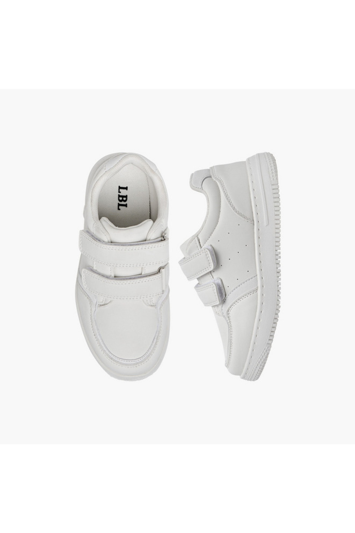 LBL by Shoexpress-Panelled School Shoes with Hook and Loop Closure 1