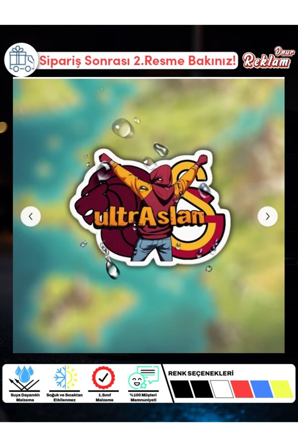 Onur Reklam UltraAslan Taraftar Sticker – Kapüşonlu Taraftar Tasarımı Araba & Laptop Etiketi