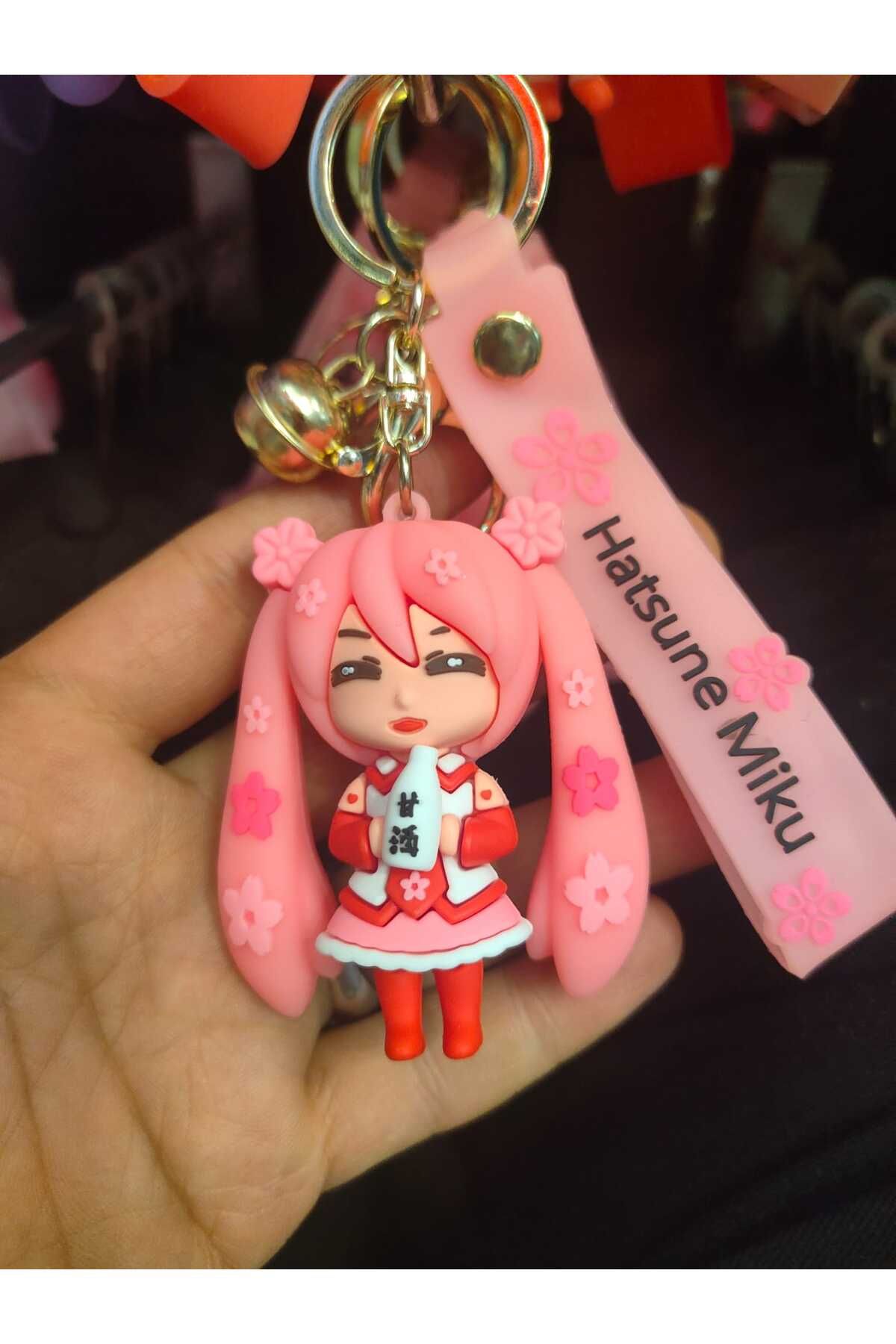 FG KONNİCHİWA Hatsune Miku Zilli İri Boy Silkon Anahtarlık