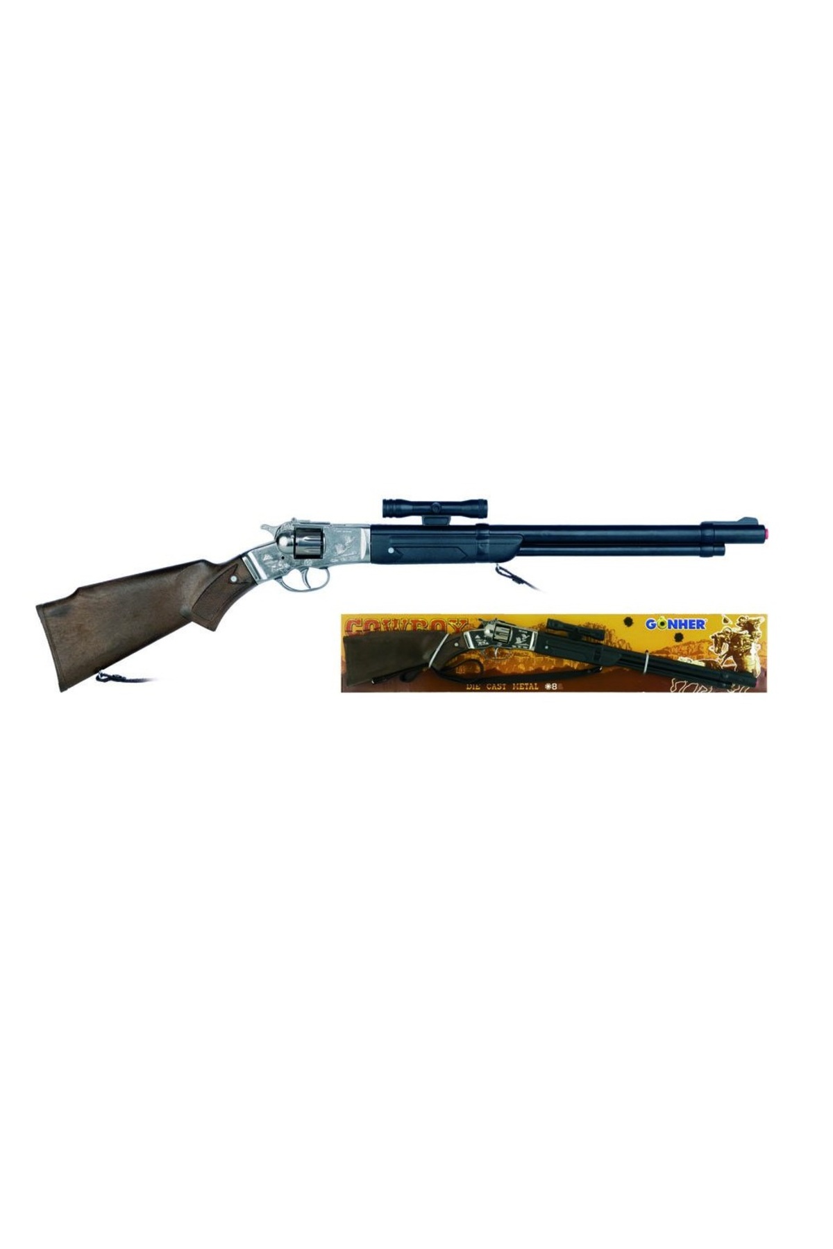Gonher Gonher double barrel cowboy rifle with clips- Trendyol