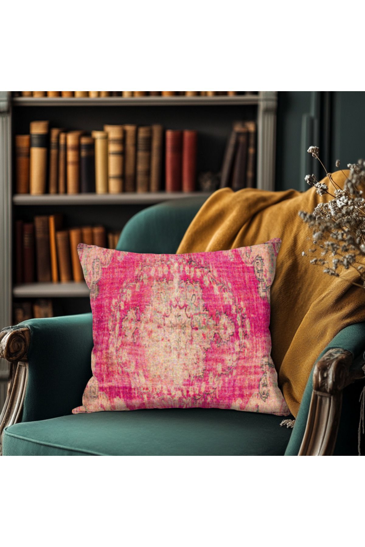 TURKISHRUG KINGDOM Geleneksel Desenli Kırlent – Kilim Motifli