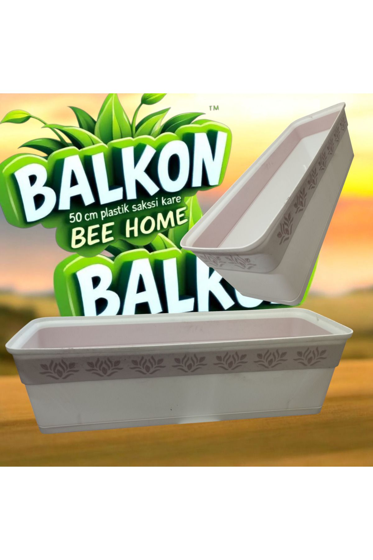 Akay Plastik BALKON SAKSI DESENLİ 50 CM AK-638