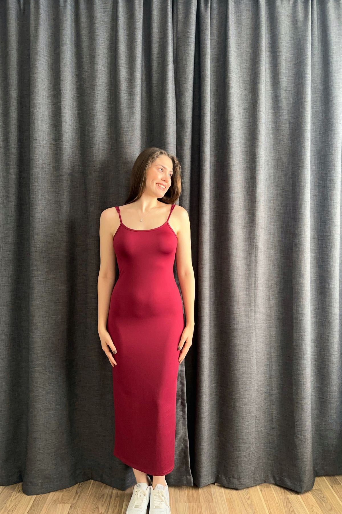 Sorridi Ayarlanabilir Askılı Soft Touch Maxi Elbise