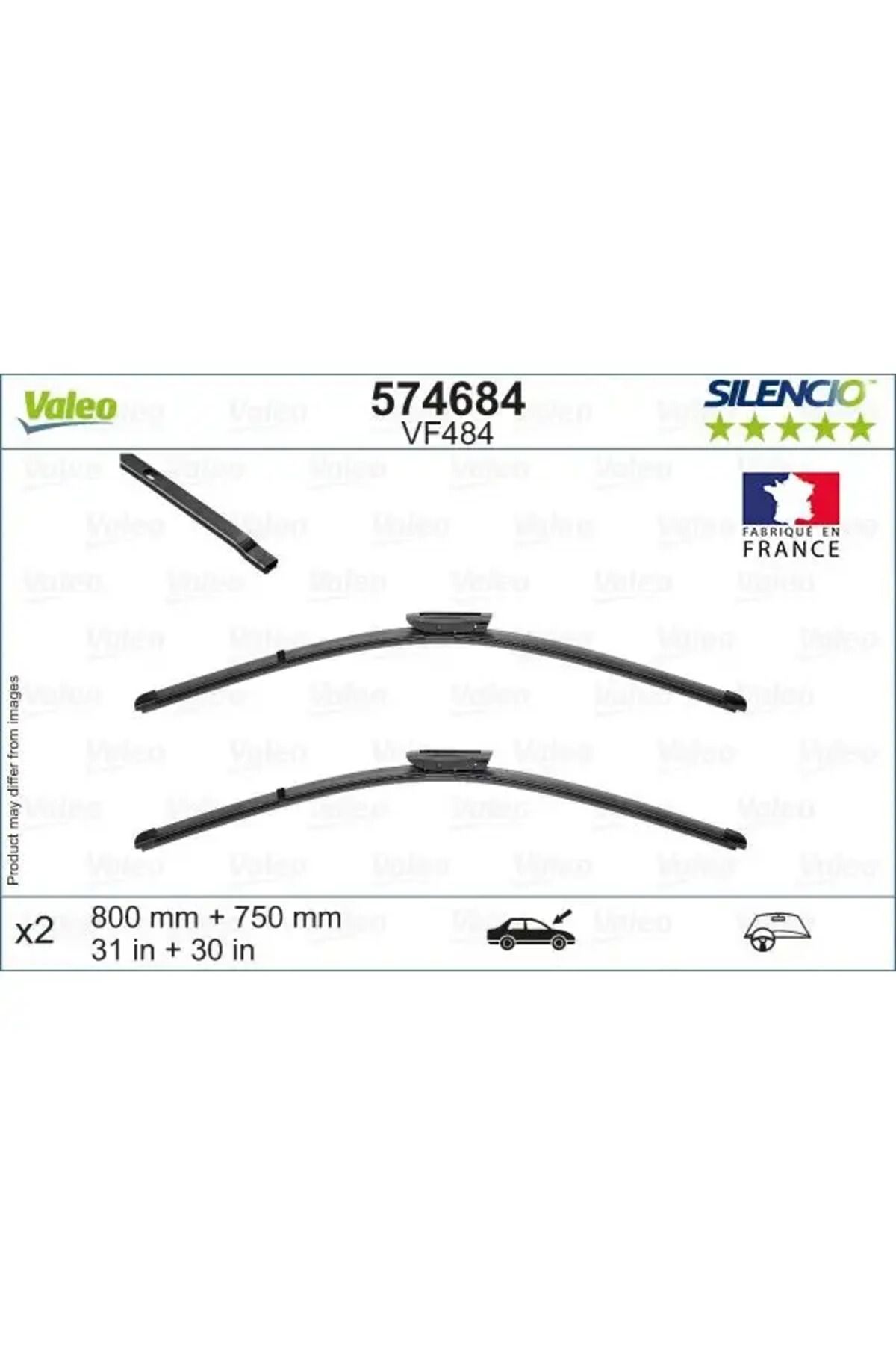 VALEO SILECEK SUPURGESI SAG / SOL TAKIM FLAT BLADE (X2) 800 / 750MM C4 PICASSO / C4 GRAND PICASSO
