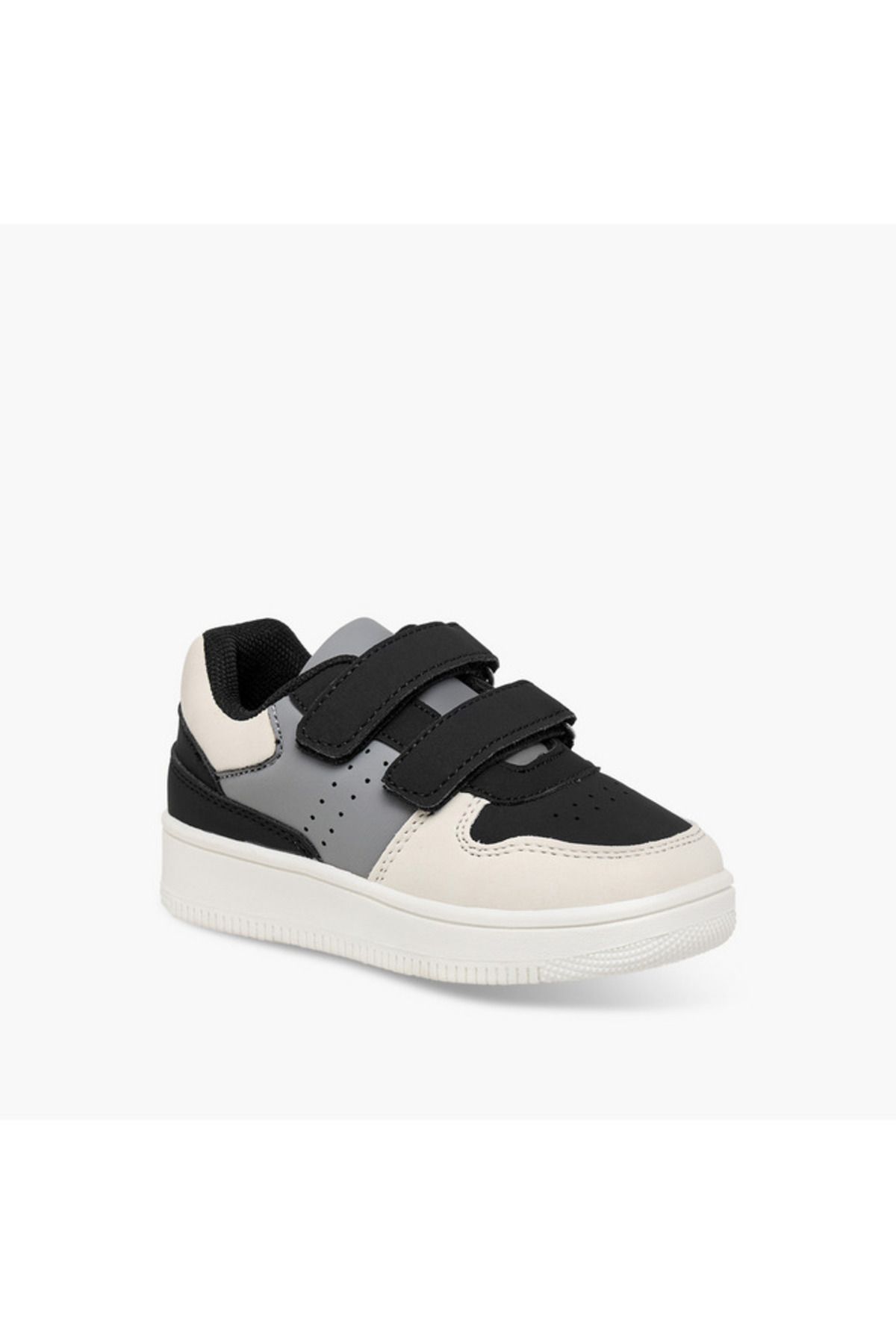 LBL by Shoexpress-Panelled Sneakers with Hook and Loop Closure 2