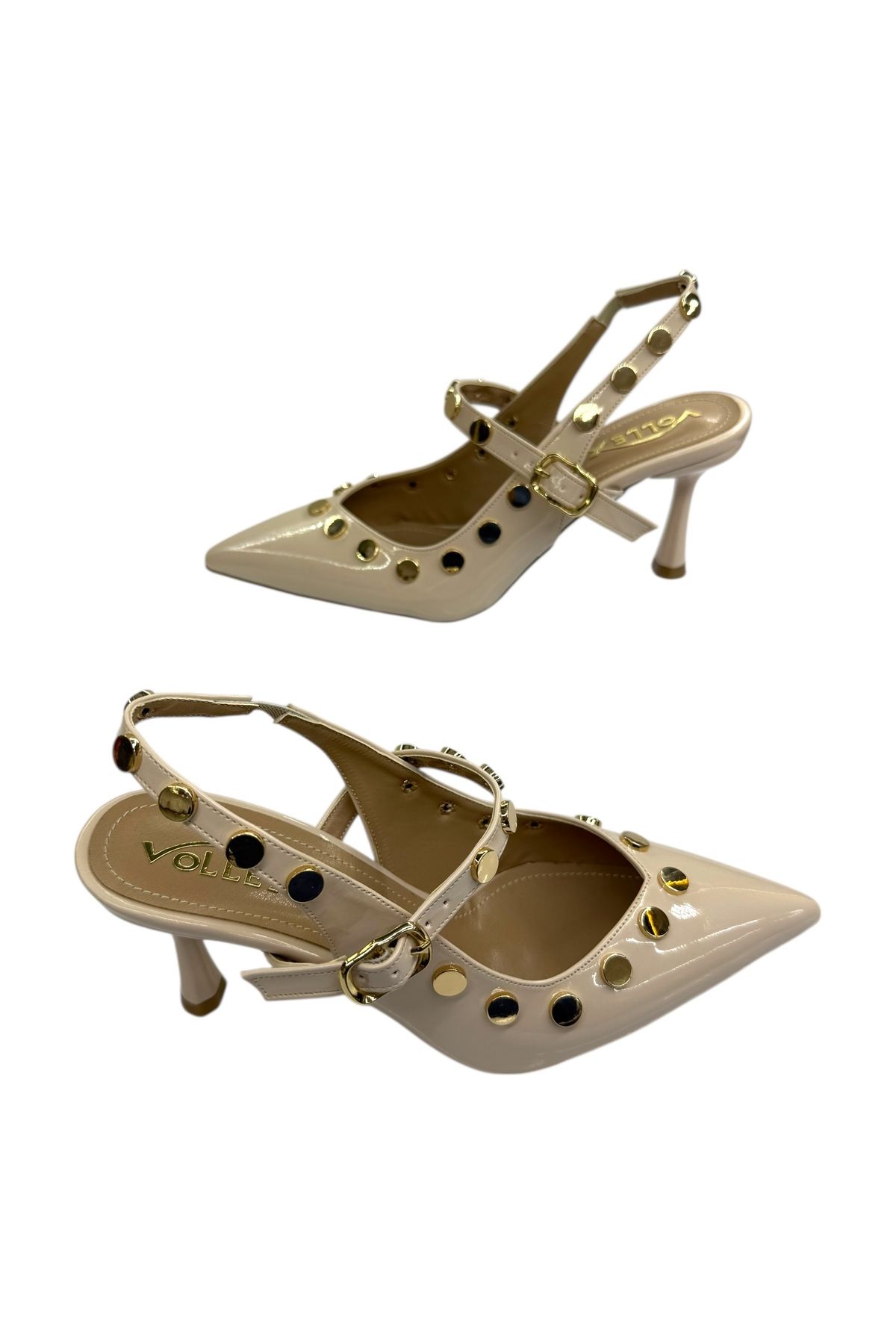 Shoes Rugan İnce Topuklu Taşlı Ayakkabı