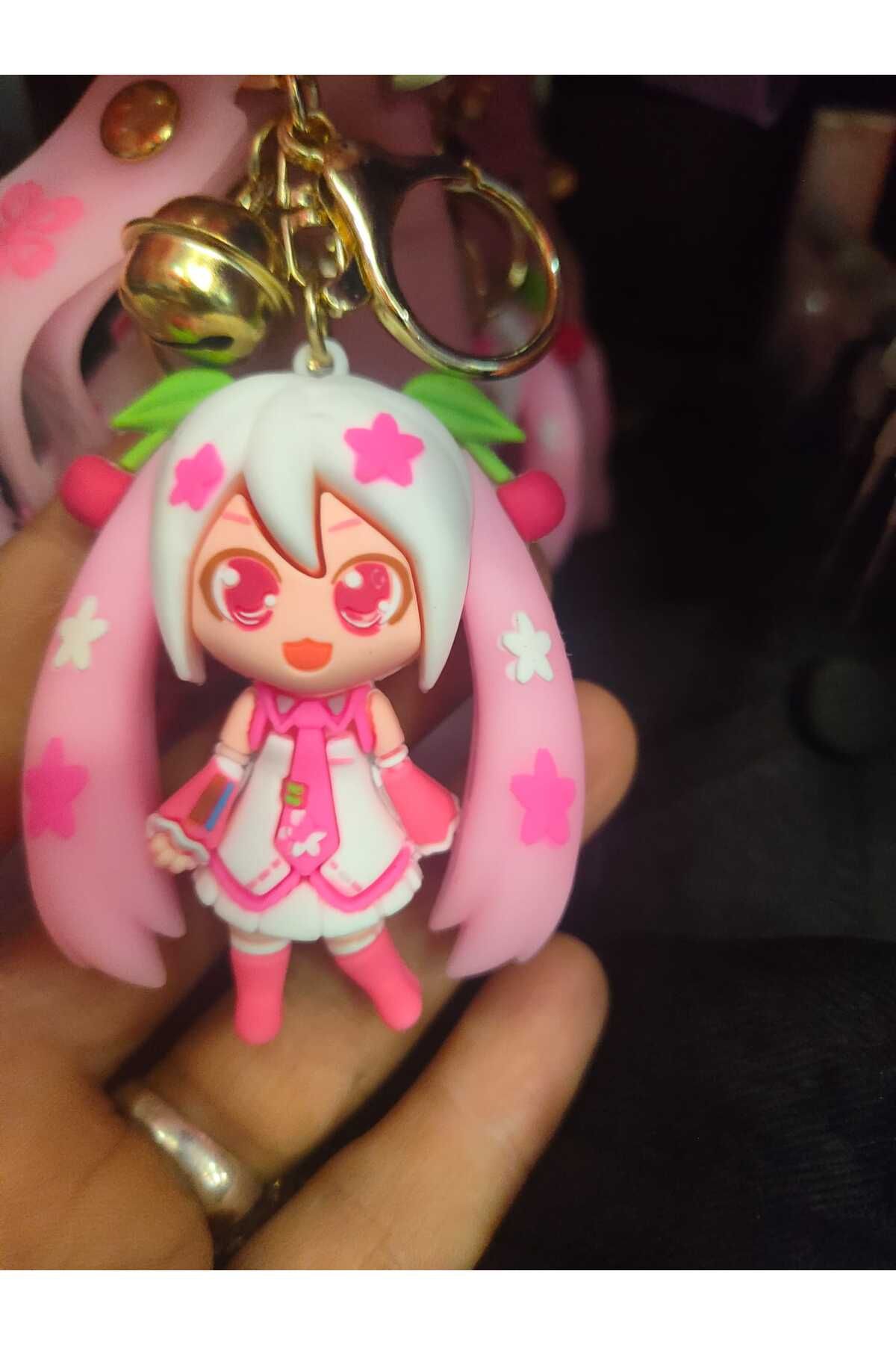 FG KONNİCHİWA Hatsune Miku Zilli İri Boy Silkon Anahtarlık