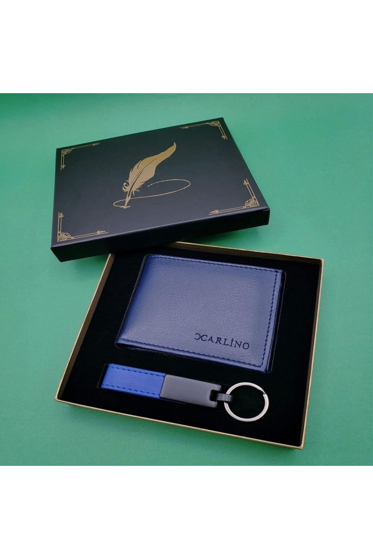 shop Mavi Cüzdan Anahtarlık Set