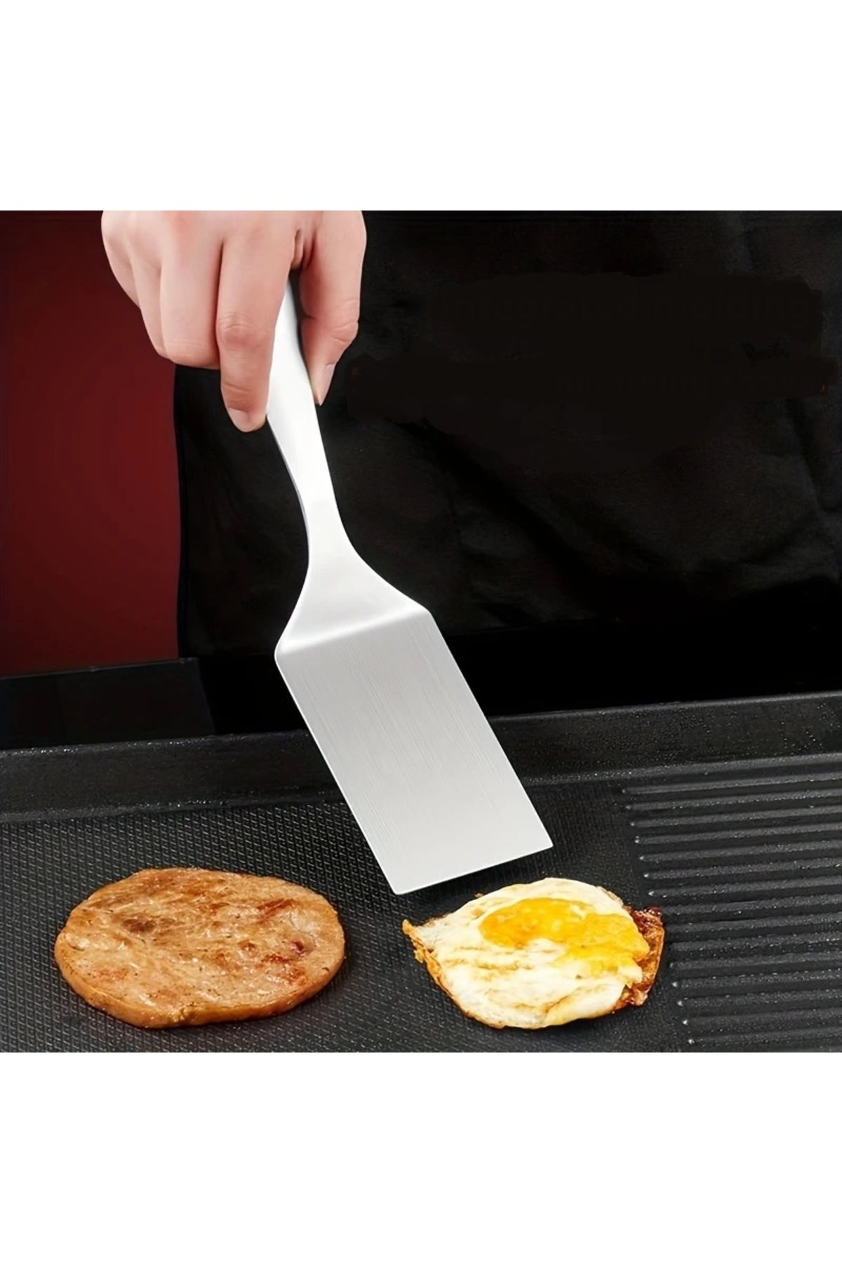 NİSH HOME İSTANBUL Paslanmaz Çelik Spatula - Izgara - Mangal - Kızartma
