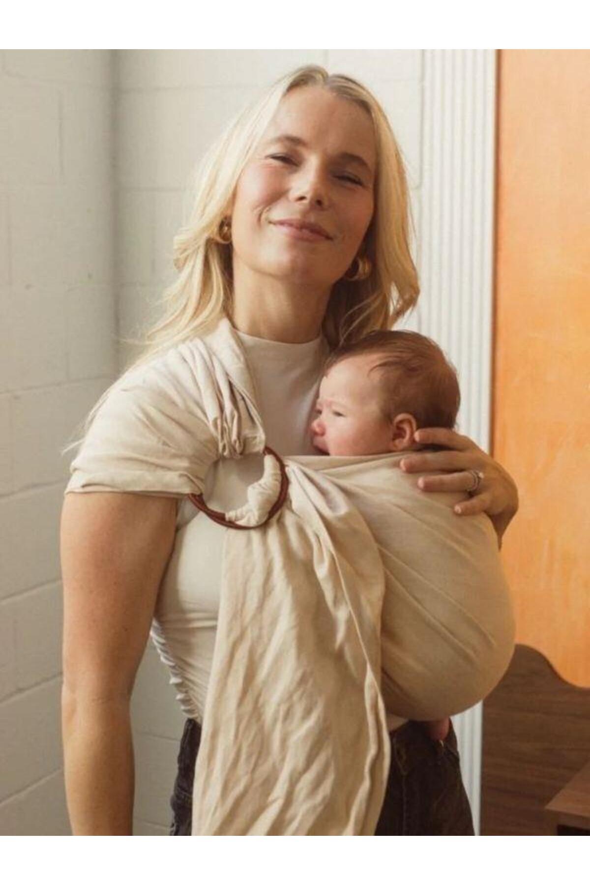 Zekids %100 Doğal Müslin Halka Sling Bebek Taşıyıcı 60X200 Mother Baby fotoğrafı 2 (önizleme)