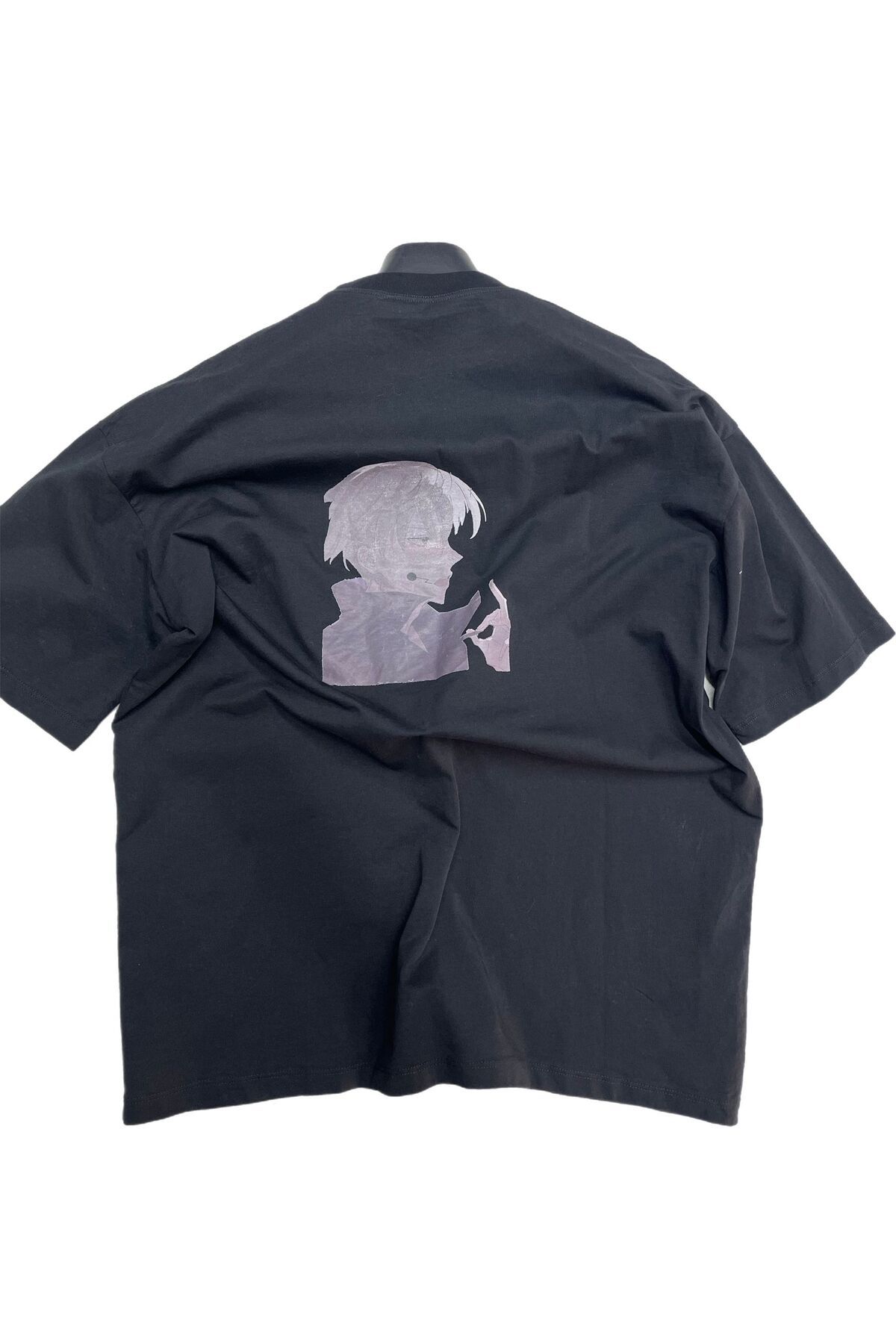 BY FAS MAN Erkek Siyah Baskılı T-shirt