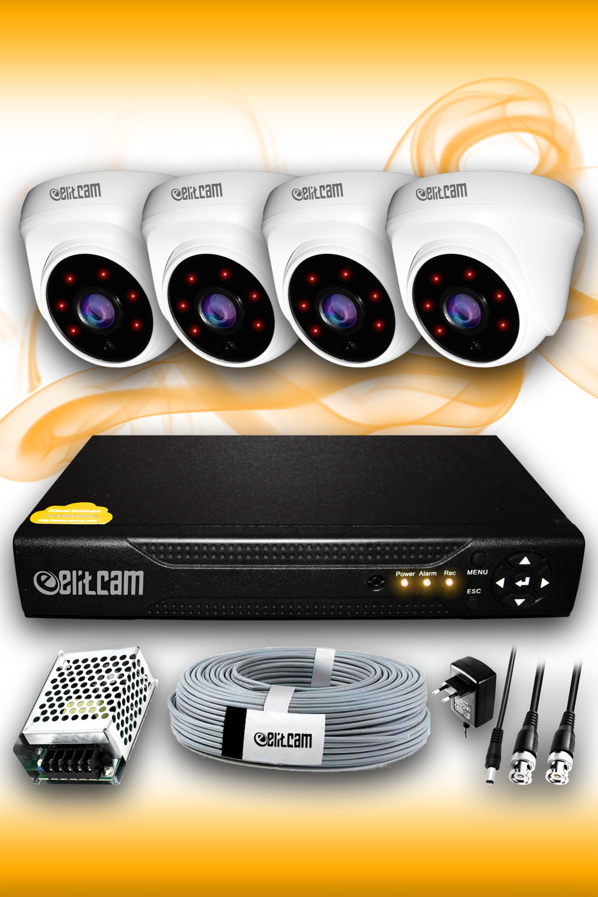 4 Camera Dome 4 Interior Camera Set Hdd Free Full Hd Night Vision Security Camera System
