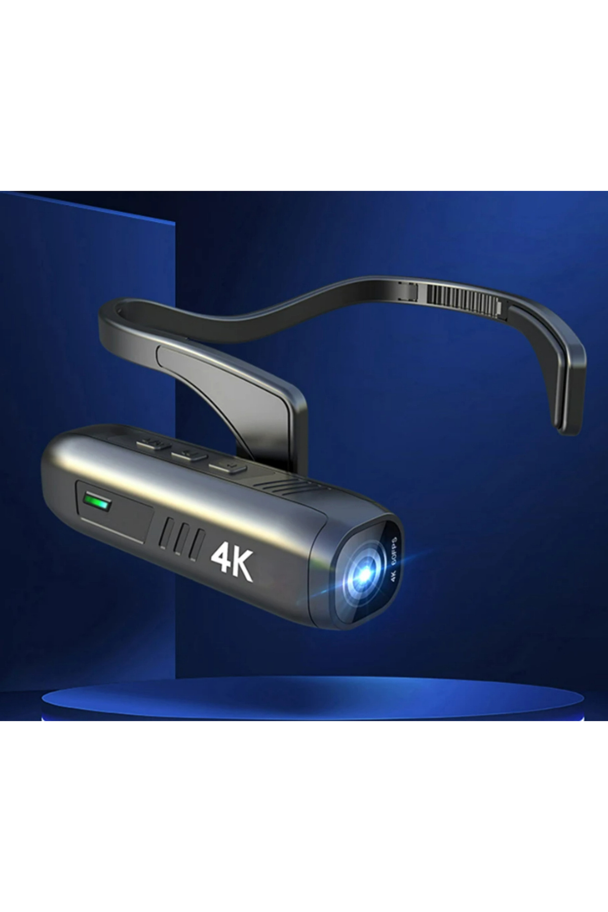 Ozmik 4K Head Monted Video kamera 120 ° geniş açı Lens Anti-shake dahili pil APP kontrolü