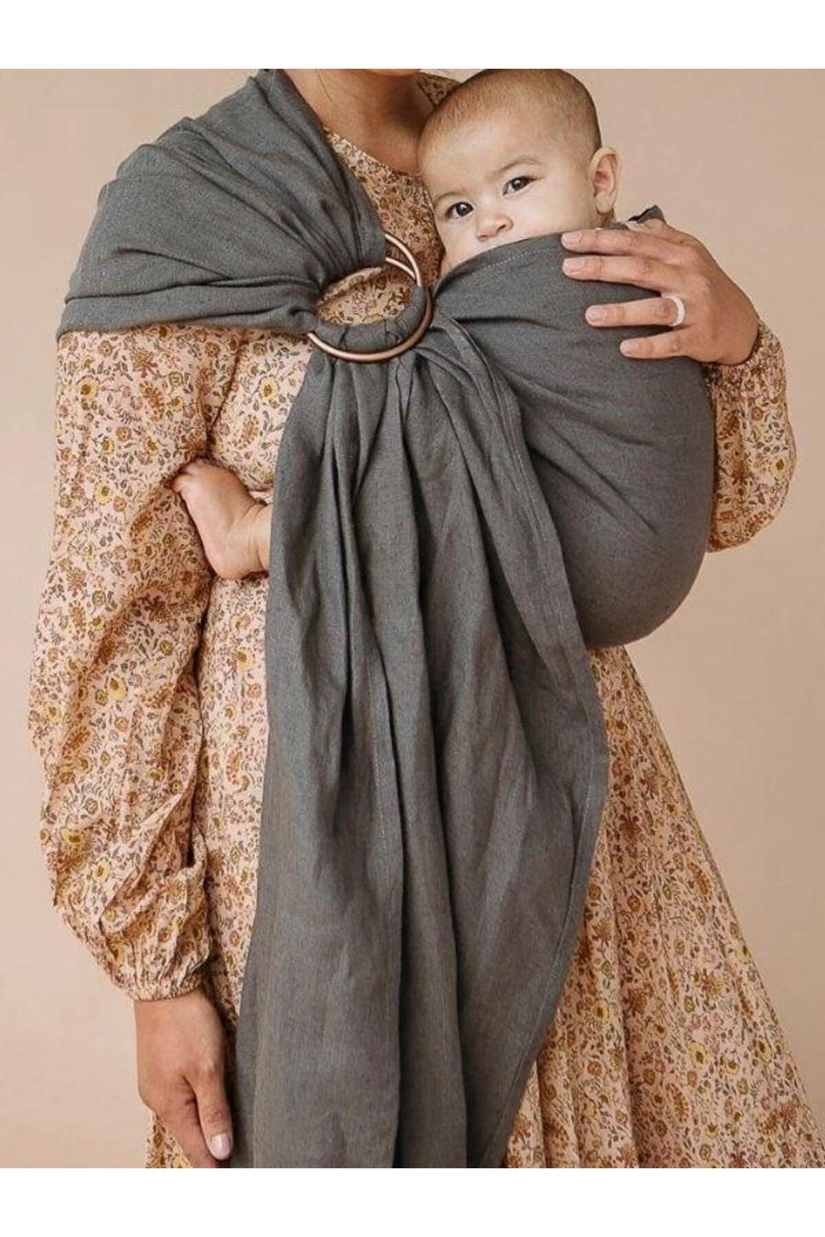 Zekids %100 Doğal Müslin Halka Sling Bebek Taşıyıcı 60X200 Mother Baby fotoğrafı 2 (önizleme)