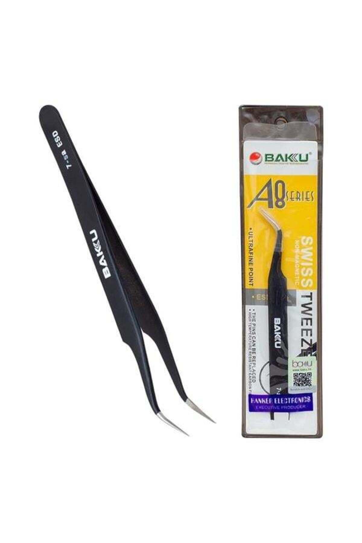 Zayla Baku BK-A8-7SA-UR-ESD Eğri Uçlu Cımbız