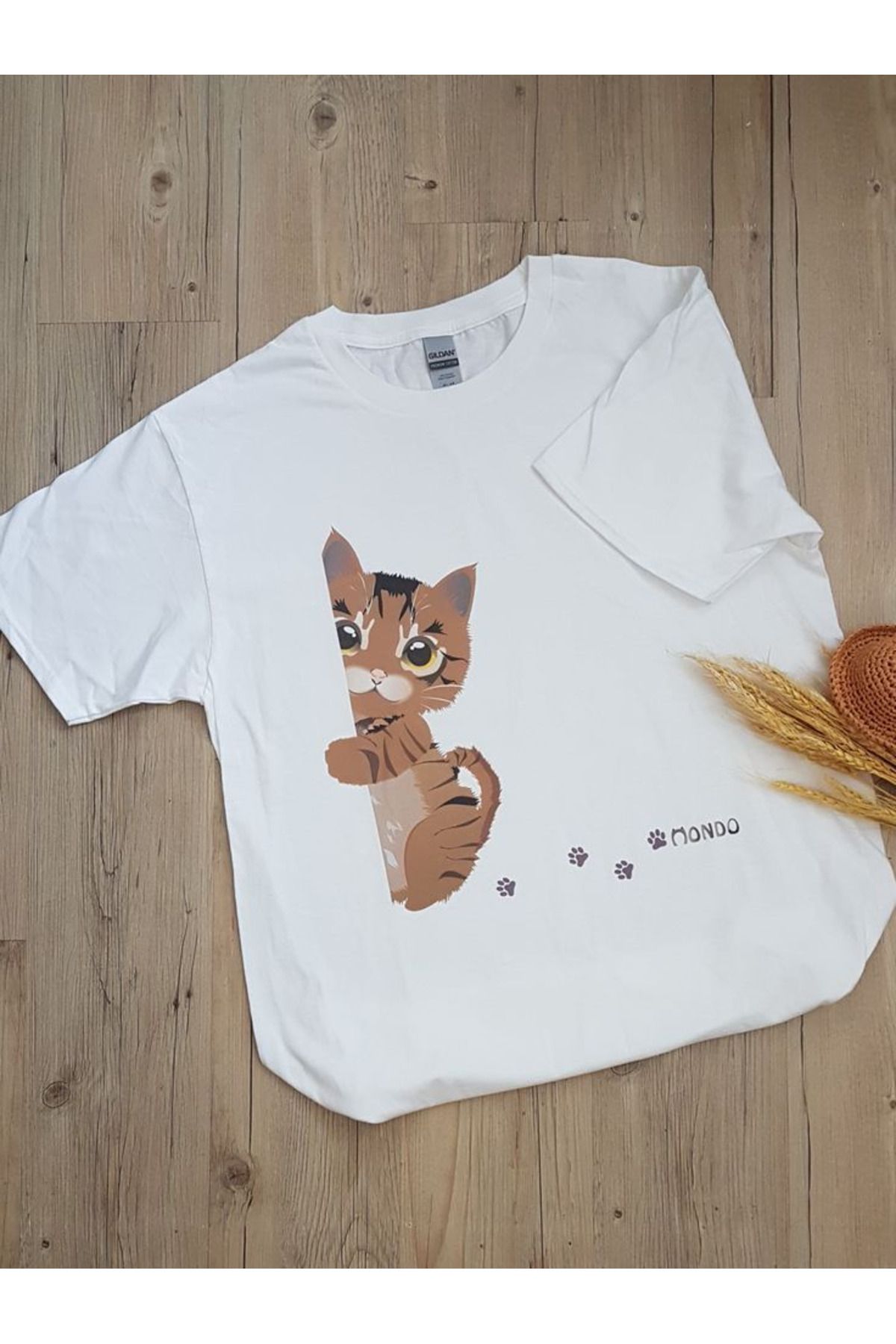 aynewmoda Baskılı logolu tişört