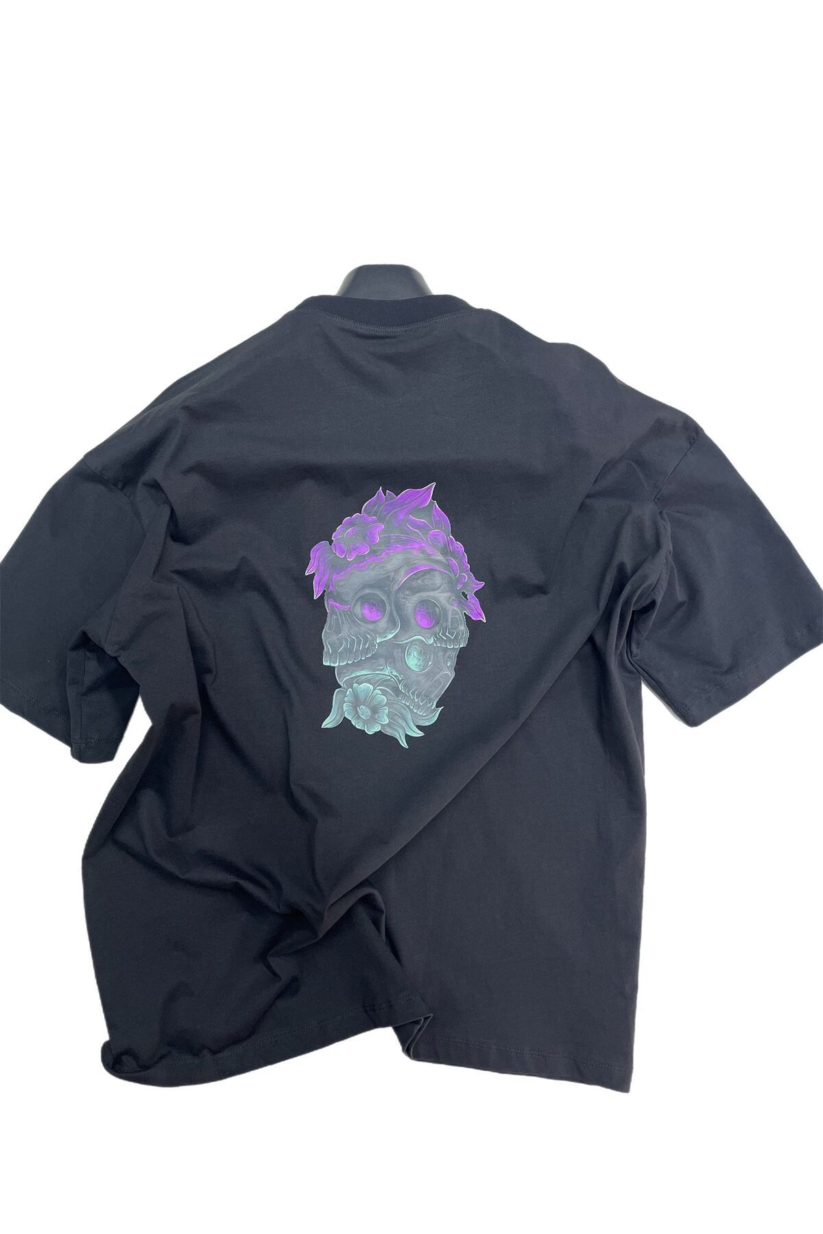 BY FAS MAN Erkek Siyah Baskılı T-shirt