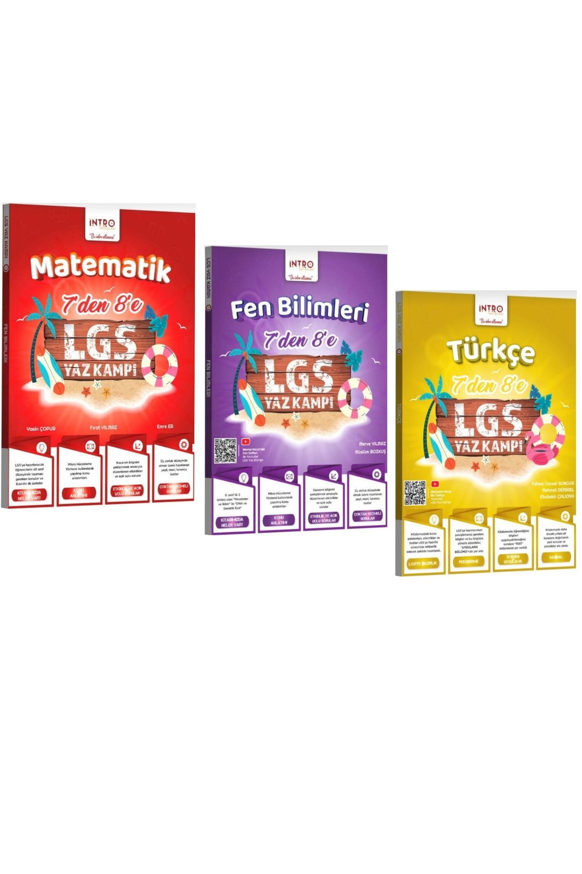 İntro Yayınları İntro Yayınları 7 den 8 e LGS Matematik Fen Bilimleri Türkçe Yaz Kampı Seti