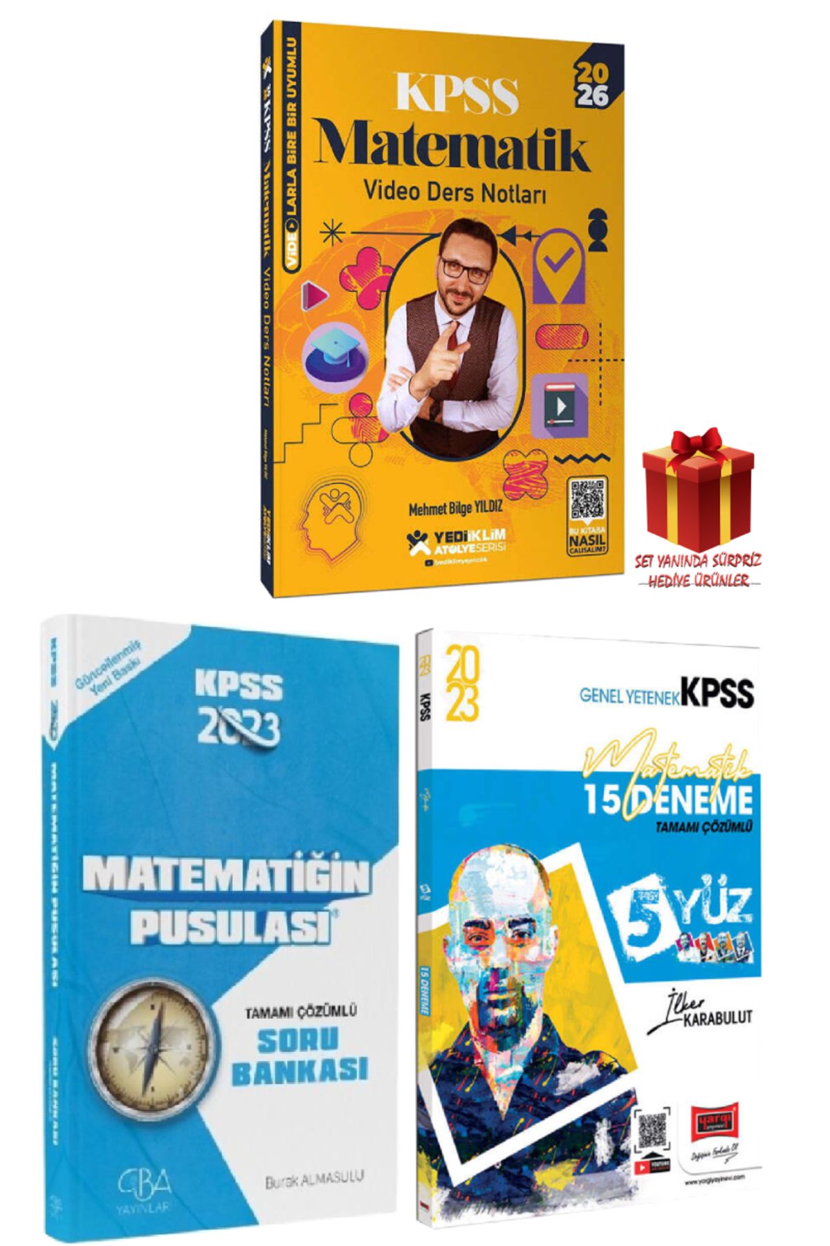 Yediiklim Yayınları 2026 Yediiklim KPSS Matematik Video Ders Notları+Matematik Soru Bankası+Deneme+Hediye