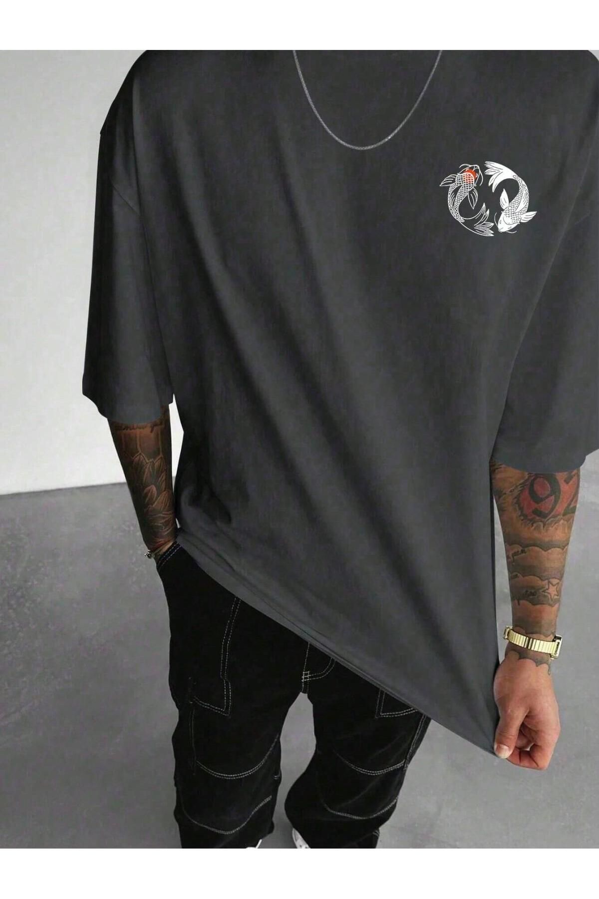 JANSO GROUP - ERKEK PAMUKLU BASKILi California DREAM TSHIRT OVERSİZE BÜYÜK BEDEN