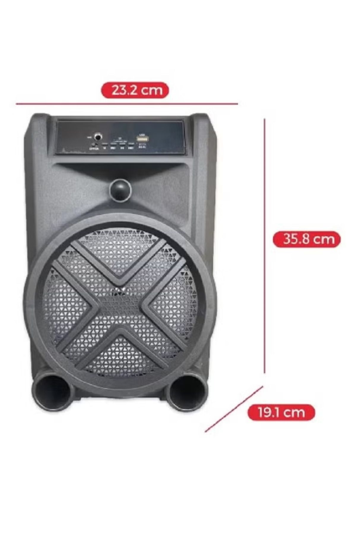 Primo Plus-مكبر صوت لاسلكي بتقنية البلوتوث، صوت ستيريو، راديو FM، ذاكرة TF، مدخل USB، مدخل ميكروفون قابل لإعادة الشحن 3