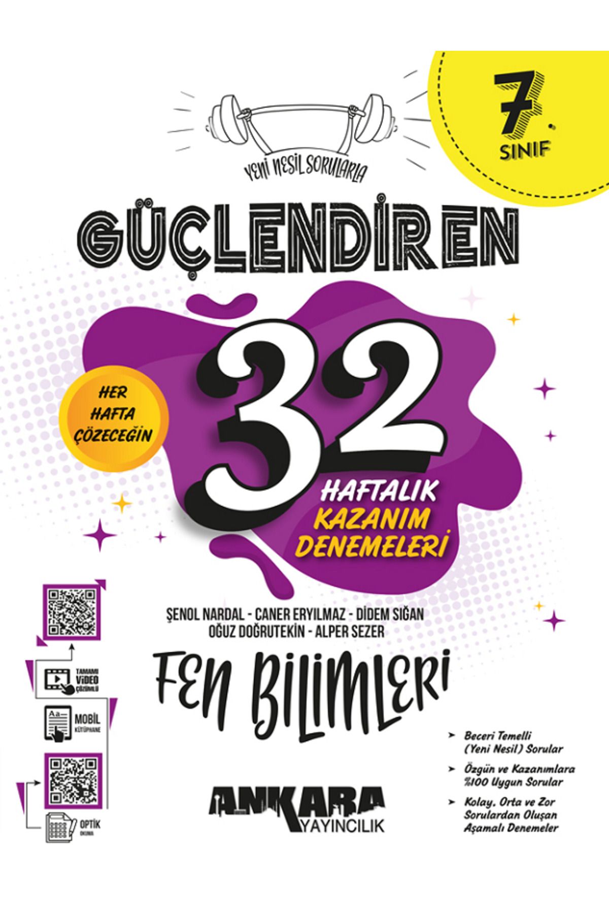 Evrensel İletişim Yayınları 7.Sınıf Ankara Güçlendiren FEN BİLİMLERİ 32 Haftalık Kazanım Denemeleri / Video Çözümlü