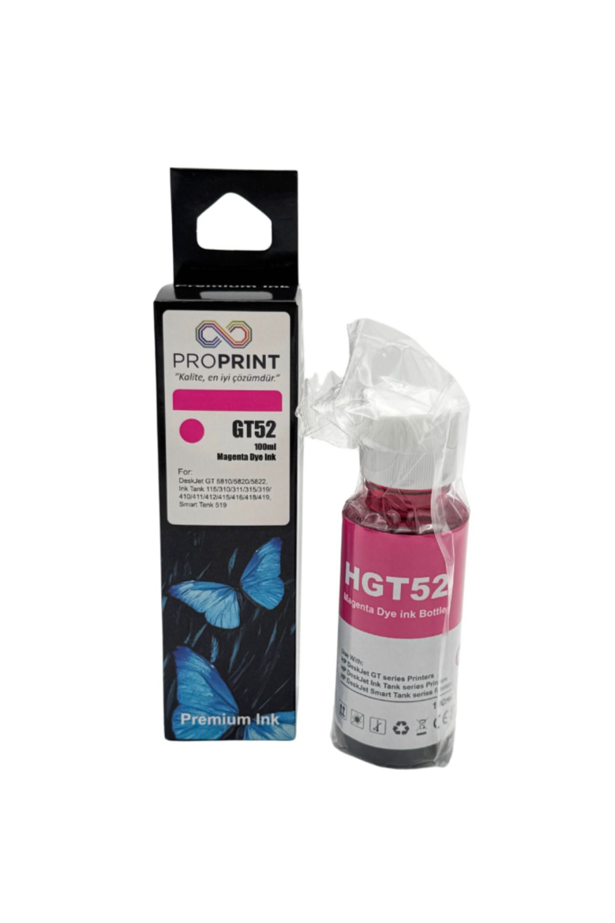 Proprint Hp GT52XL-M0H54AE Kırmızı Muadil Mürekkep 100 Ml 6,000 Sayfa 790