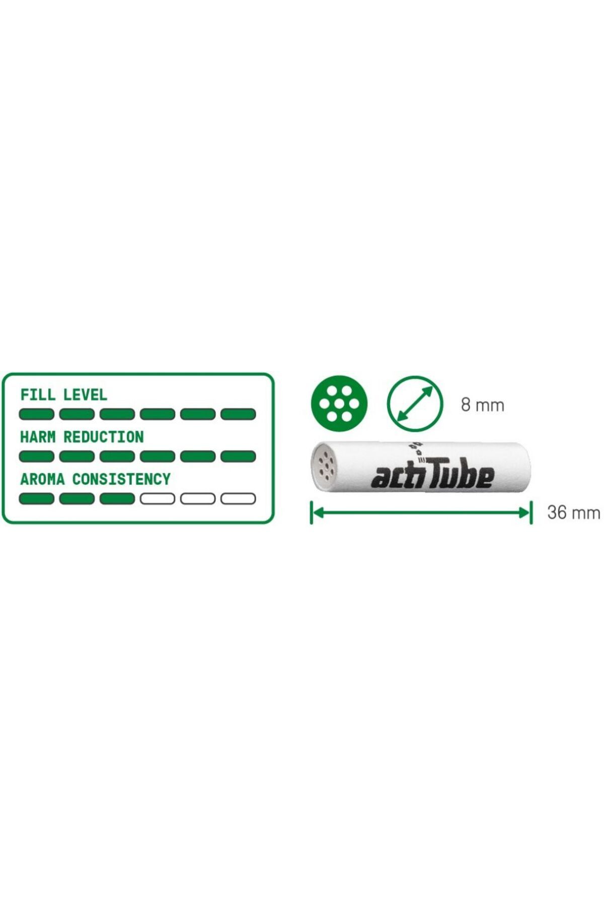 Actitube-Active Carbon Filters actiTube Regular 8mm x40 3