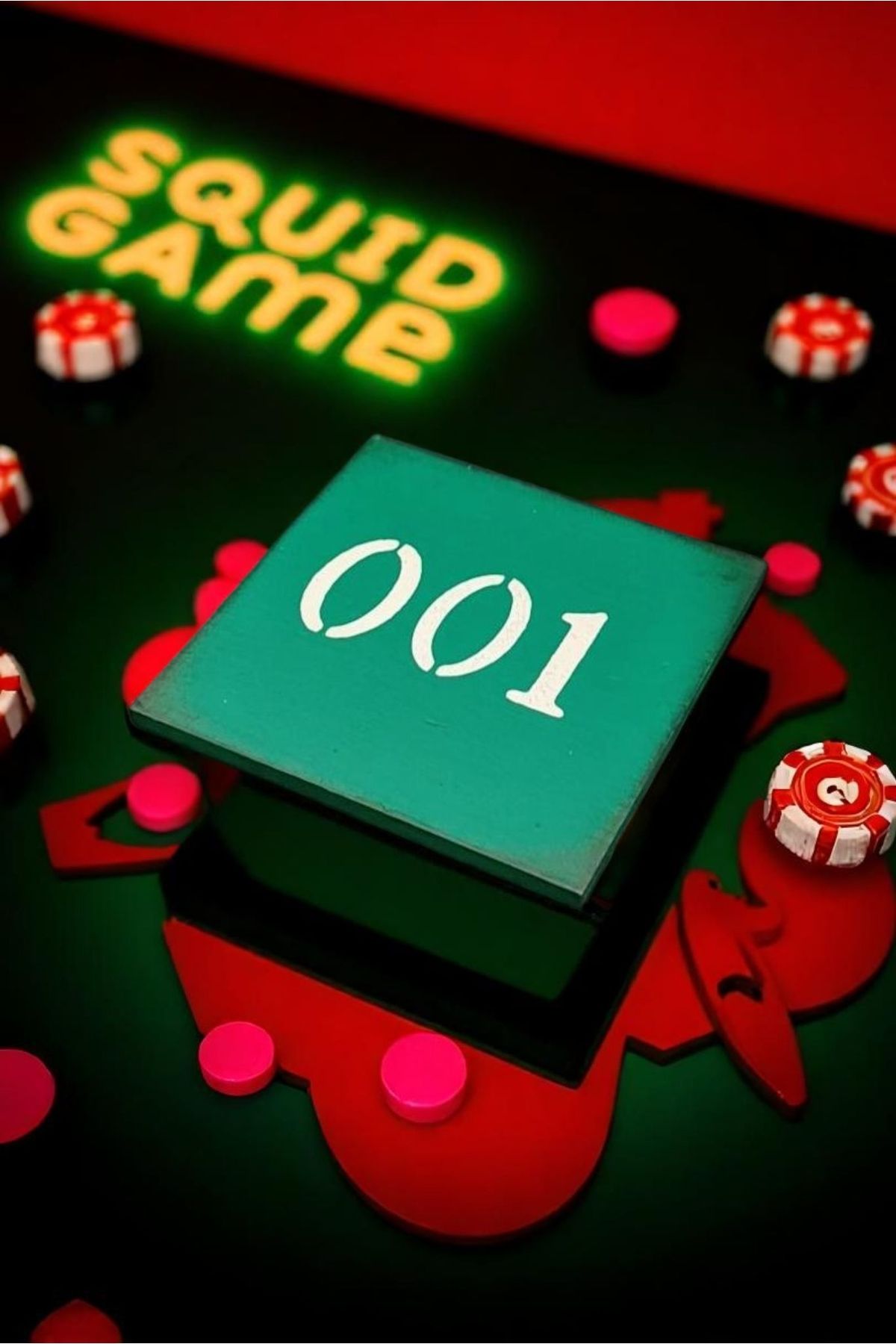 PİTAYA SANAT Squid Game Seramik Bardak Altlığı 001 Karakter Temalı
