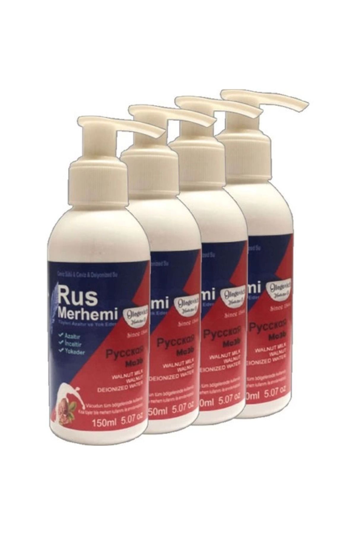 feifei Blue Tüylere Krem 4 Tane x 150 ml Cevizli & Ceviz Sütlü Russ Merhemi