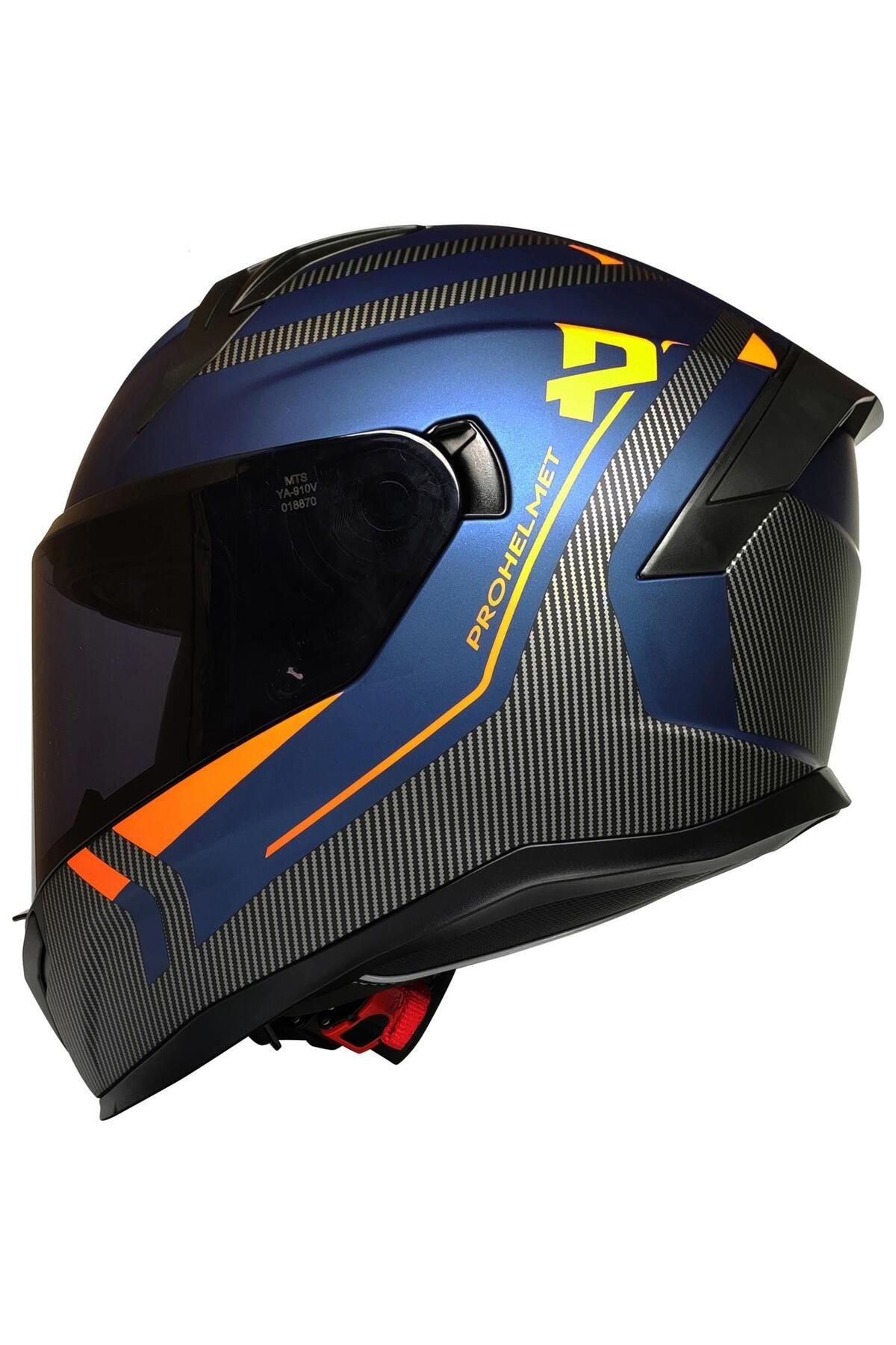 MTS PROHELMET M-910 MAVİ FULL FACE MOTOSİKLET KASK