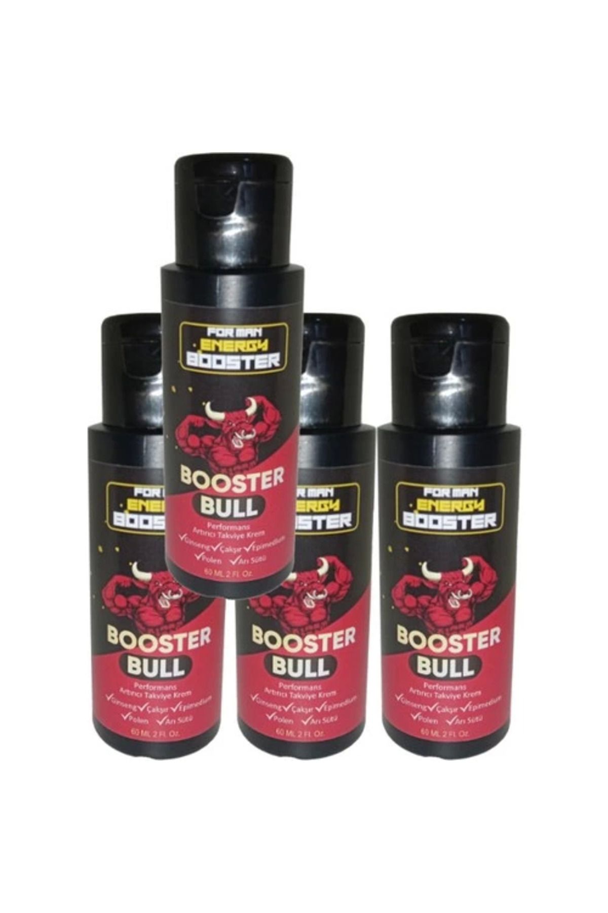KAKTÜS JACK Booster Bull 4 Tane Erkeklere Özel Krem 60 ml - 4 Adet 60 ml