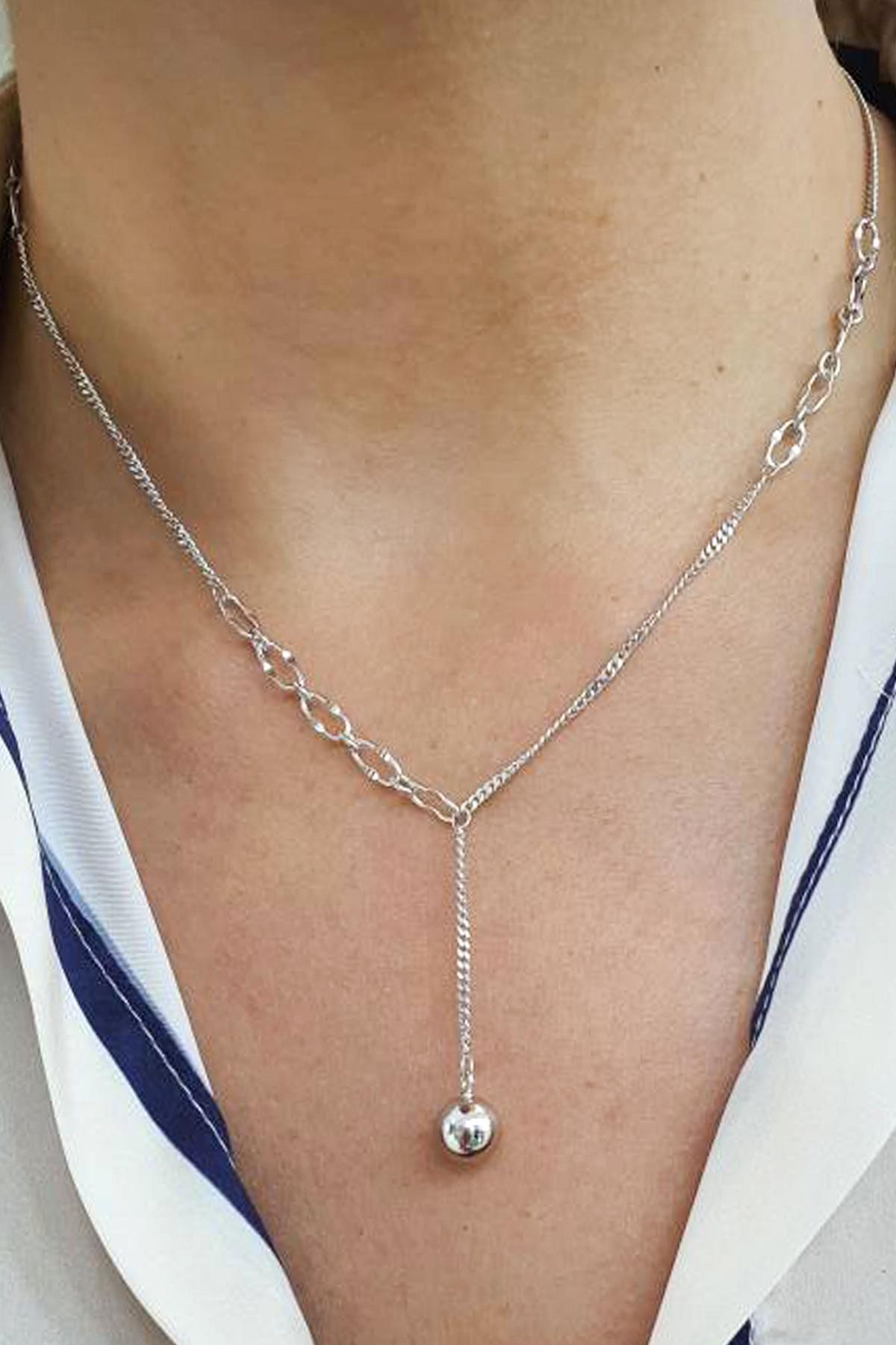 OSESHOP İtalyan Tasarımı 925ayar Gümüş Y Kolye