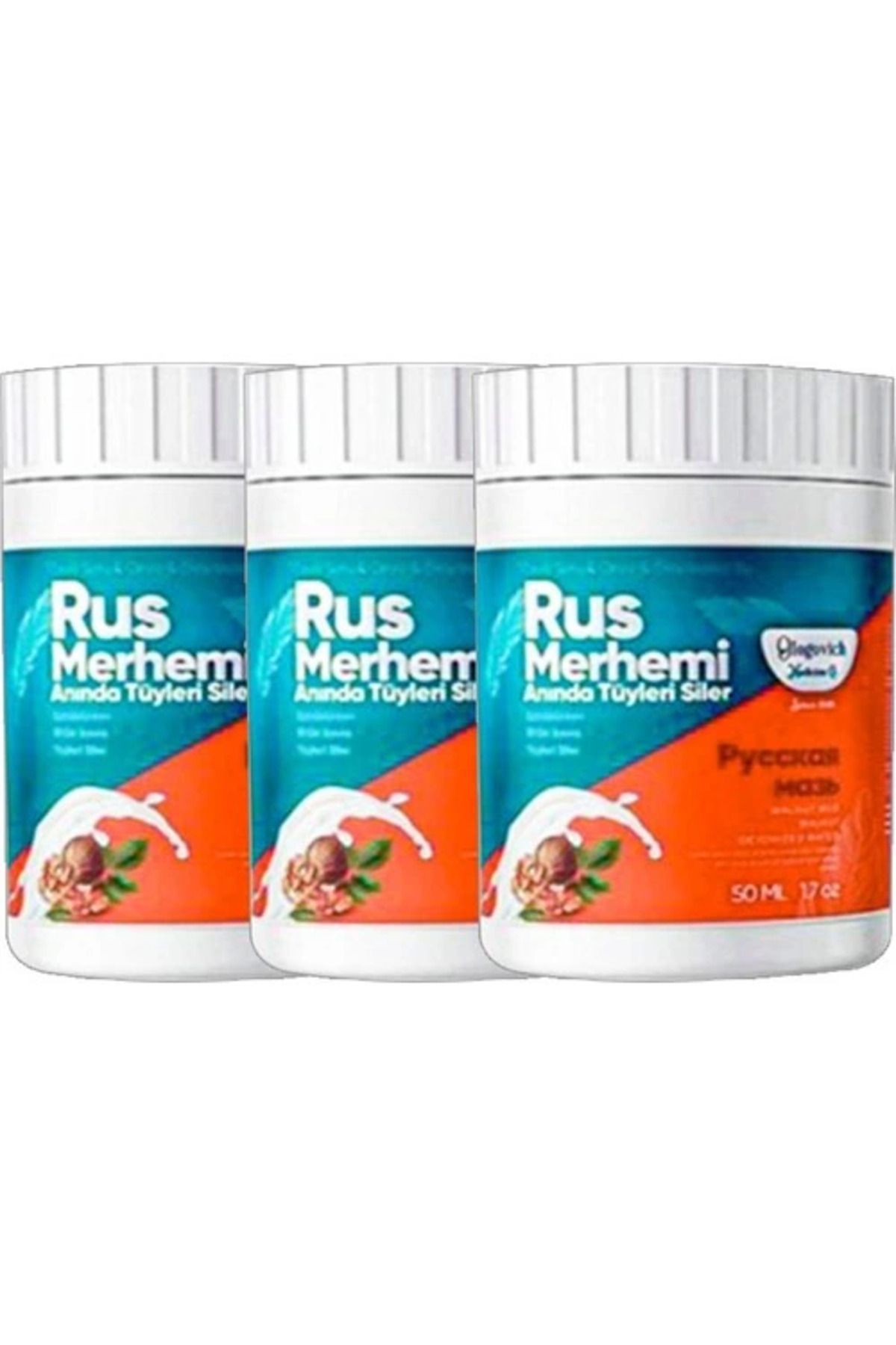 hayalimsah Glegnd Turquoise Tüylere Krem 3 Tane Ceviz & Ceviz Sütü Russ Merhemi 50 ml - 000031KI