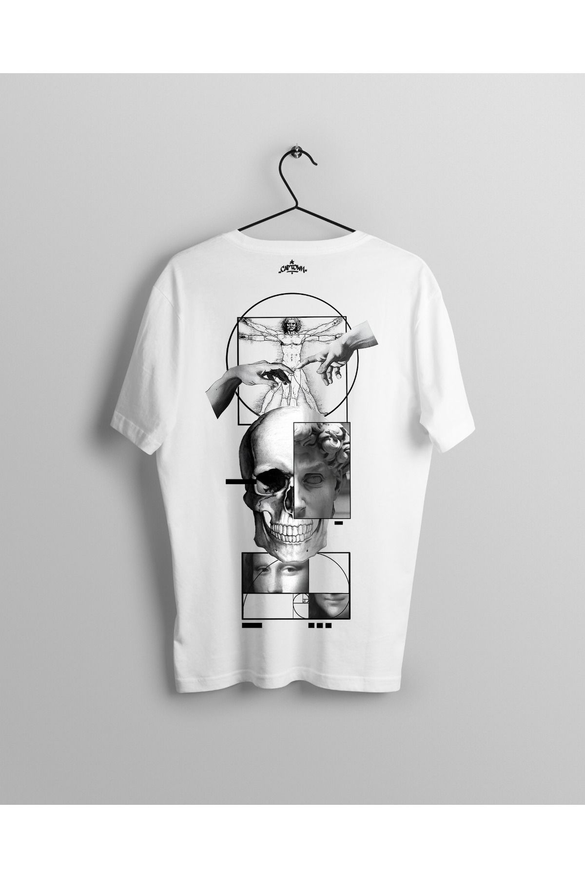 Ct Erkek Oversize Baskılı T-Shirt - Da Vinci