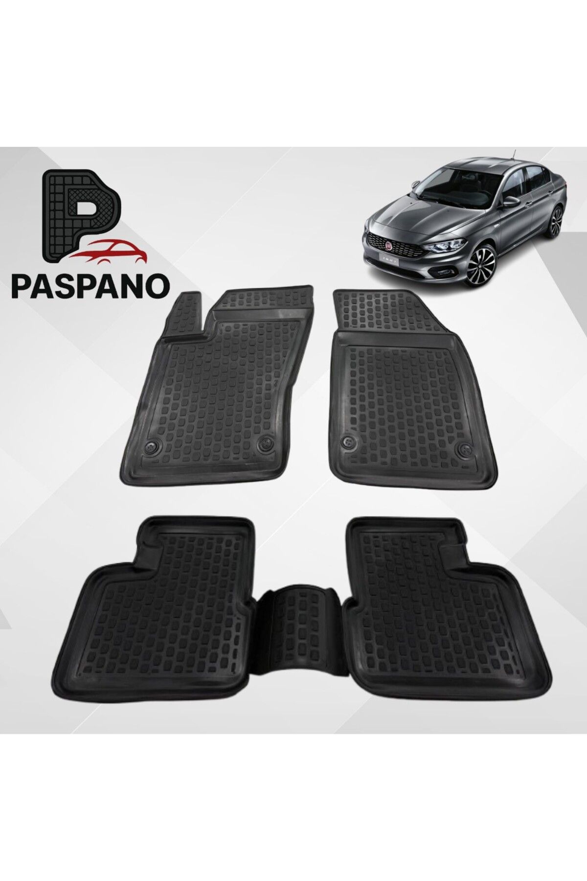 Paspano Fiat Egea Sedan Uyumlu 2015 ve Sonrası 3D Havuzlu Oto Paspas