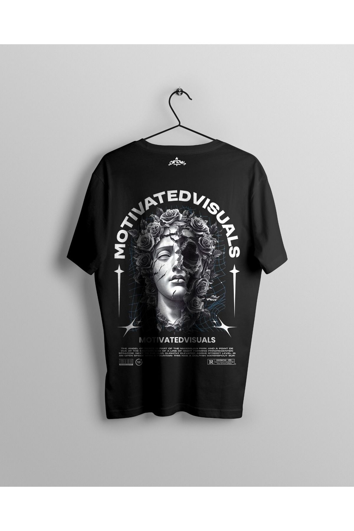 Ct Erkek Oversize Baskılı T-Shirt - Broken Art