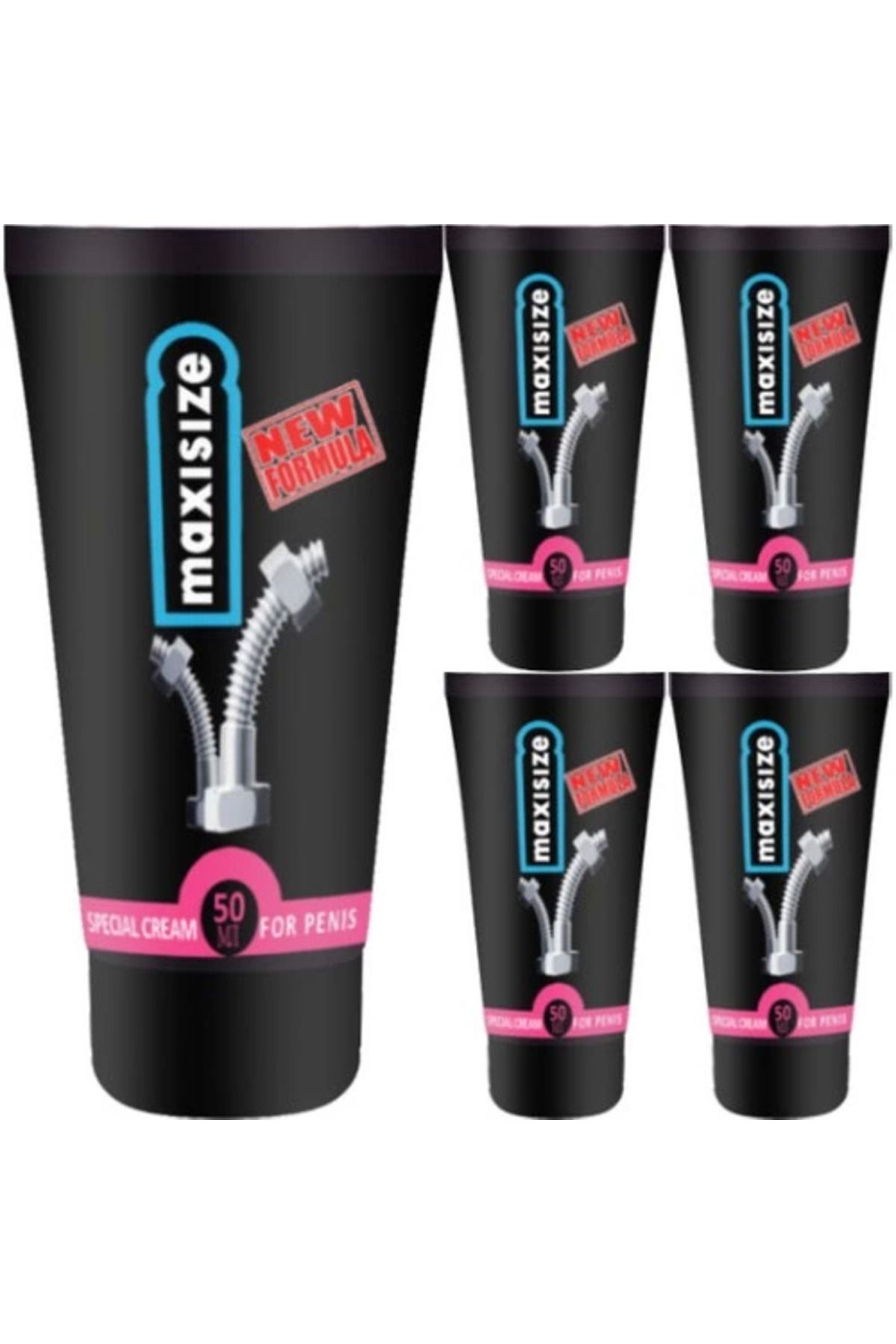 ÖYKÜ VE YİĞİT Maxsize KOD:ASLG305 Maxi Size Cream Erkeğe Özel 5 Adet 50 ml Şekillendirici Canlandırıcı Krem